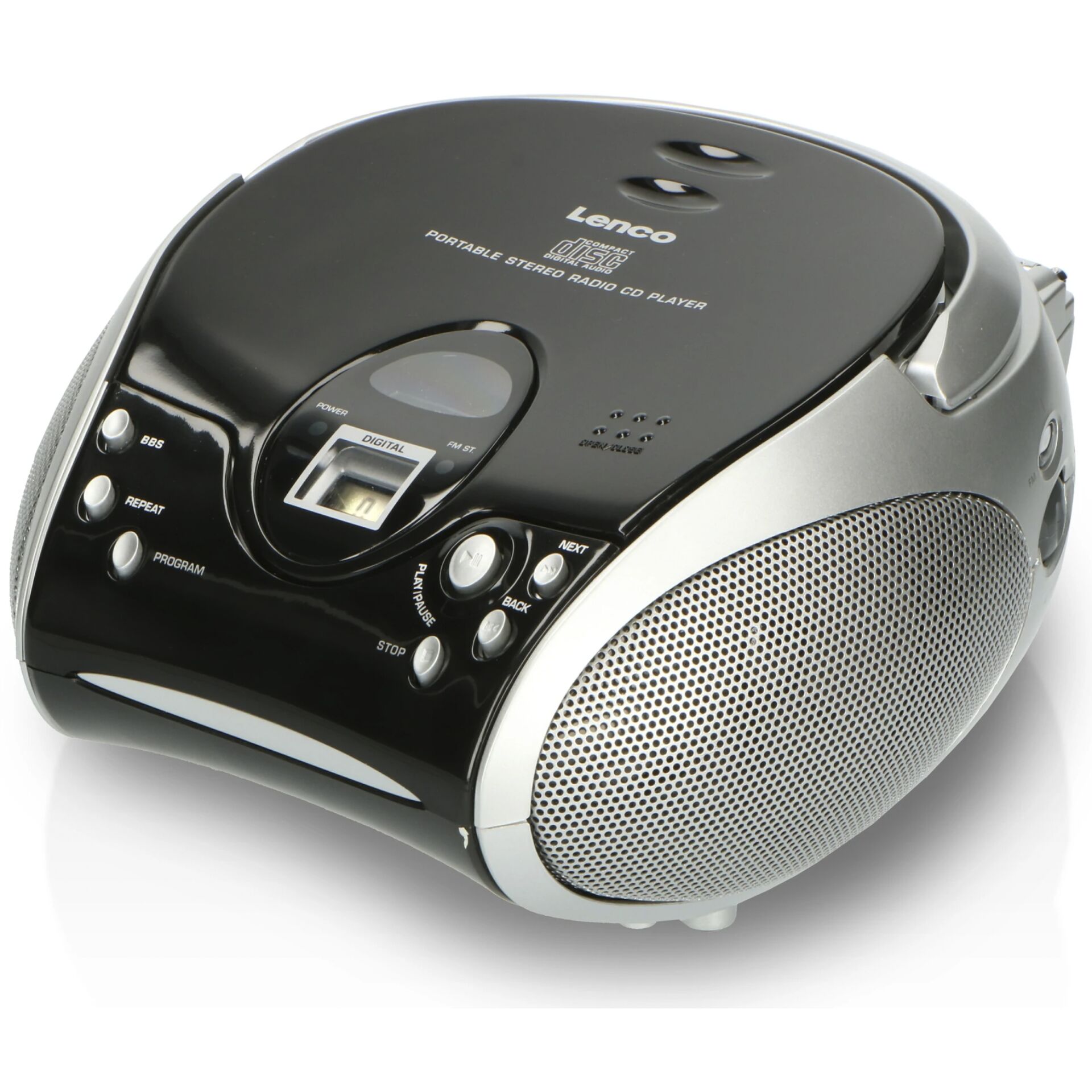 Lenco SCD-24 Digital FM Schwarz, Silber Playback MP3