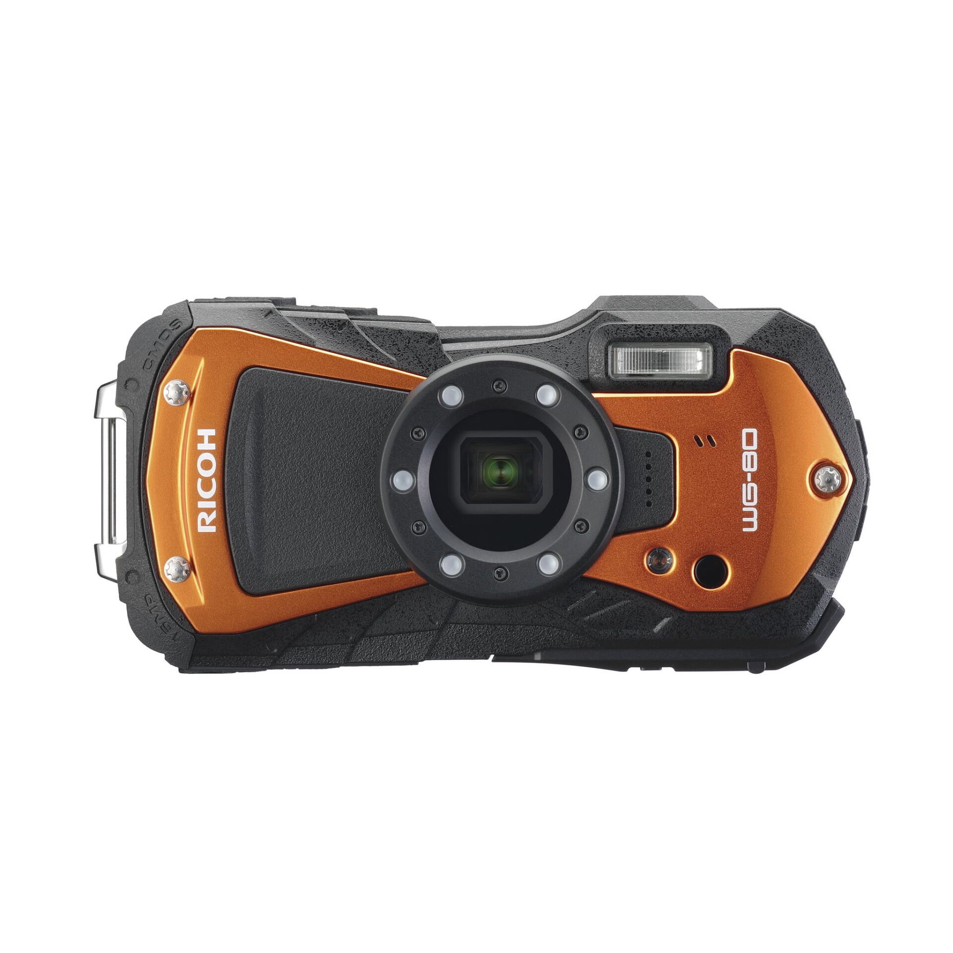 Ricoh WG-80 1/2.3 Kompaktkamera 16 MP CMOS 4608 x 3456 Pixel Schwarz, Orange