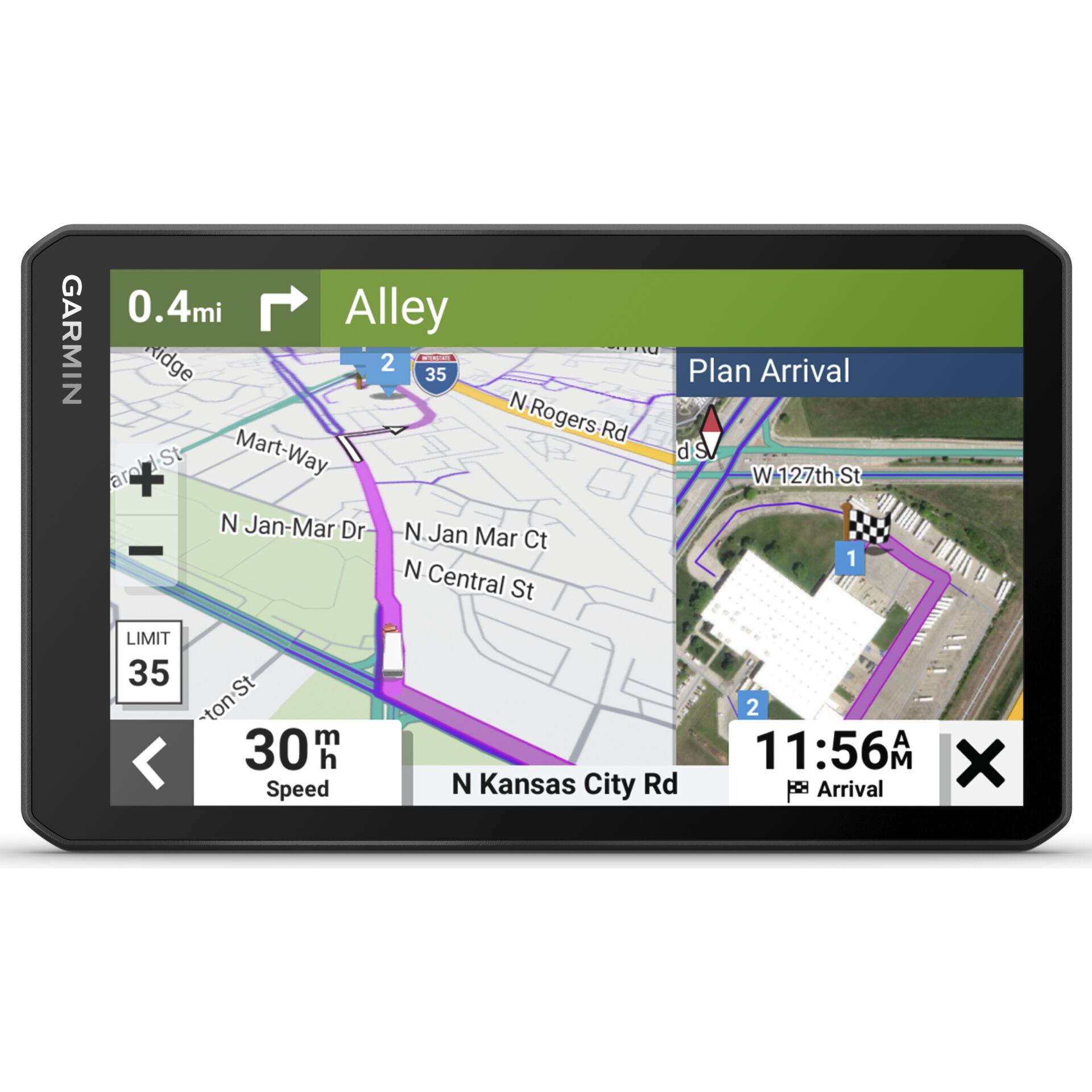 Garmin DEZL LGV710 Navigationssystem Fixed 17,6 cm (6.95) TFT Touchscreen 242 g Schwarz