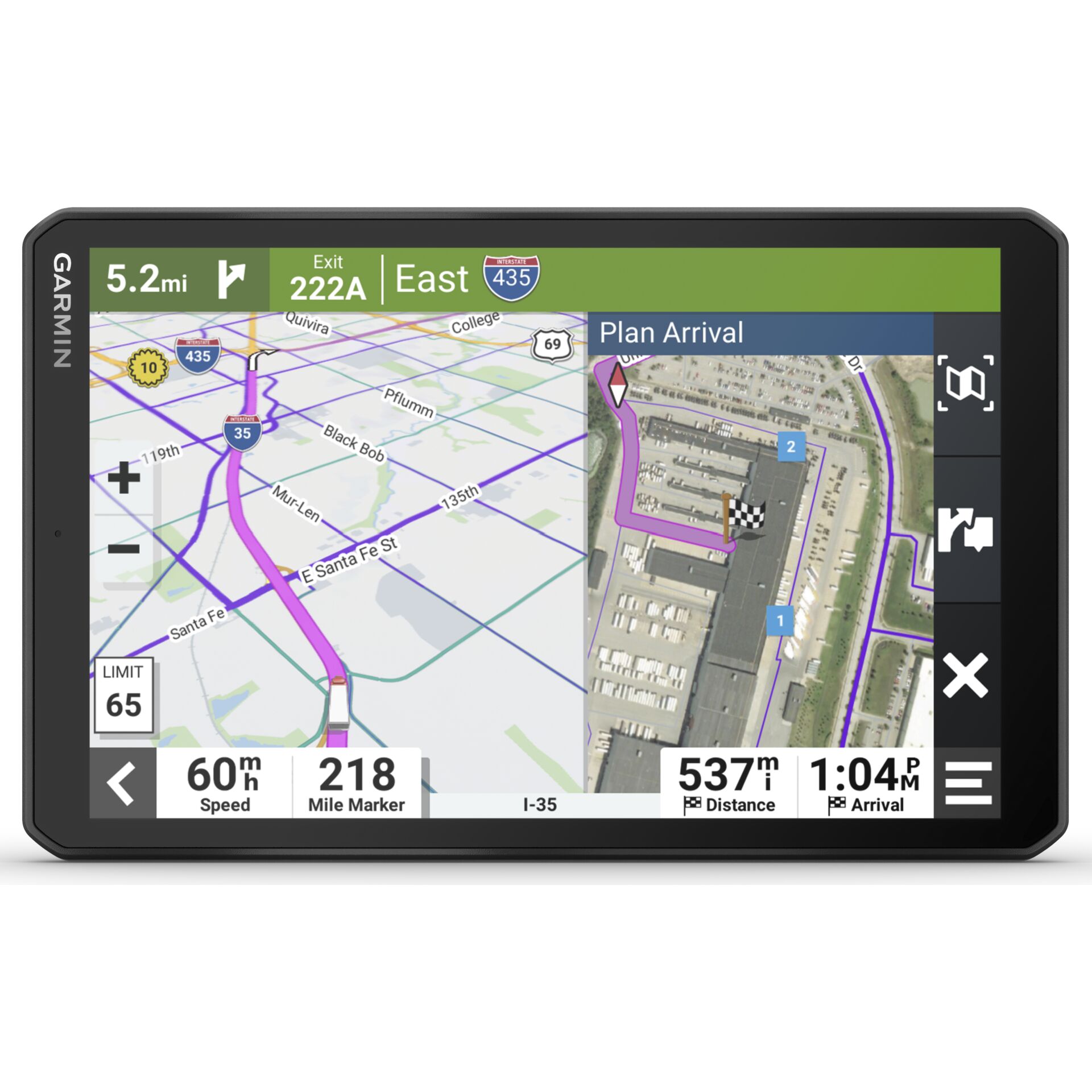 Garmin DEZL LGV810 Navigationssystem Fixed 22,9 cm (9) TFT Touchscreen 405 g Schwarz