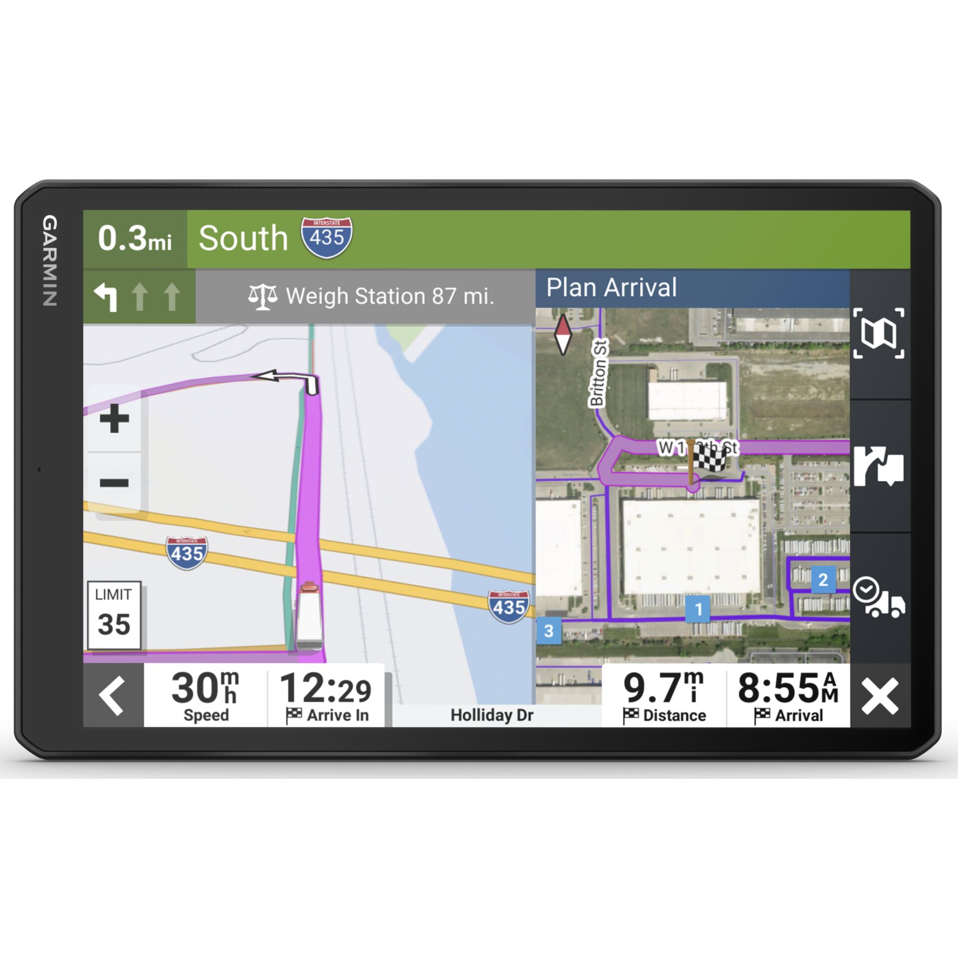 Garmin DEZL LGV1010 Navigationssystem Fixed 25,6 cm (10.1) TFT Touchscreen 554 g Schwarz