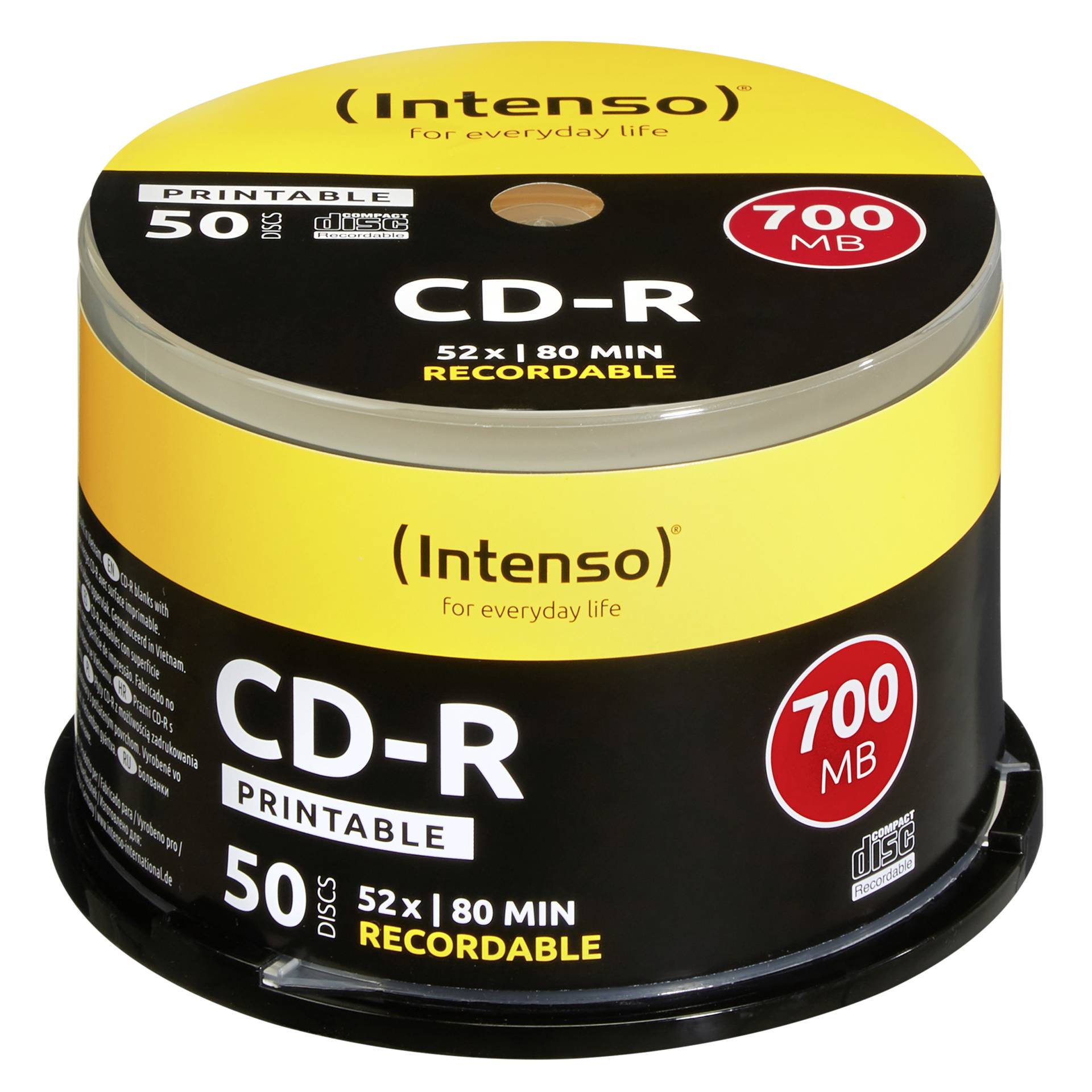 Intenso CD-R 52x 50er Spindel 700MB CD-Rohling 