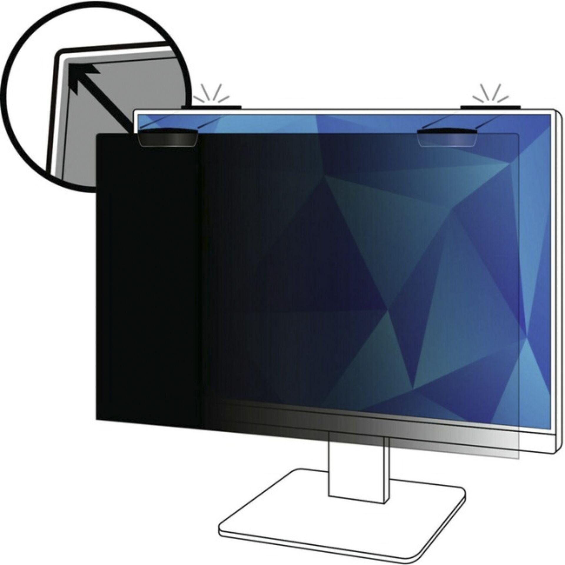 3M Blickschutzfilter für 21.5in Vollbild-Monitor mit COMPLY Magnetbefestigungssystem, 16:9, PF215W9EM