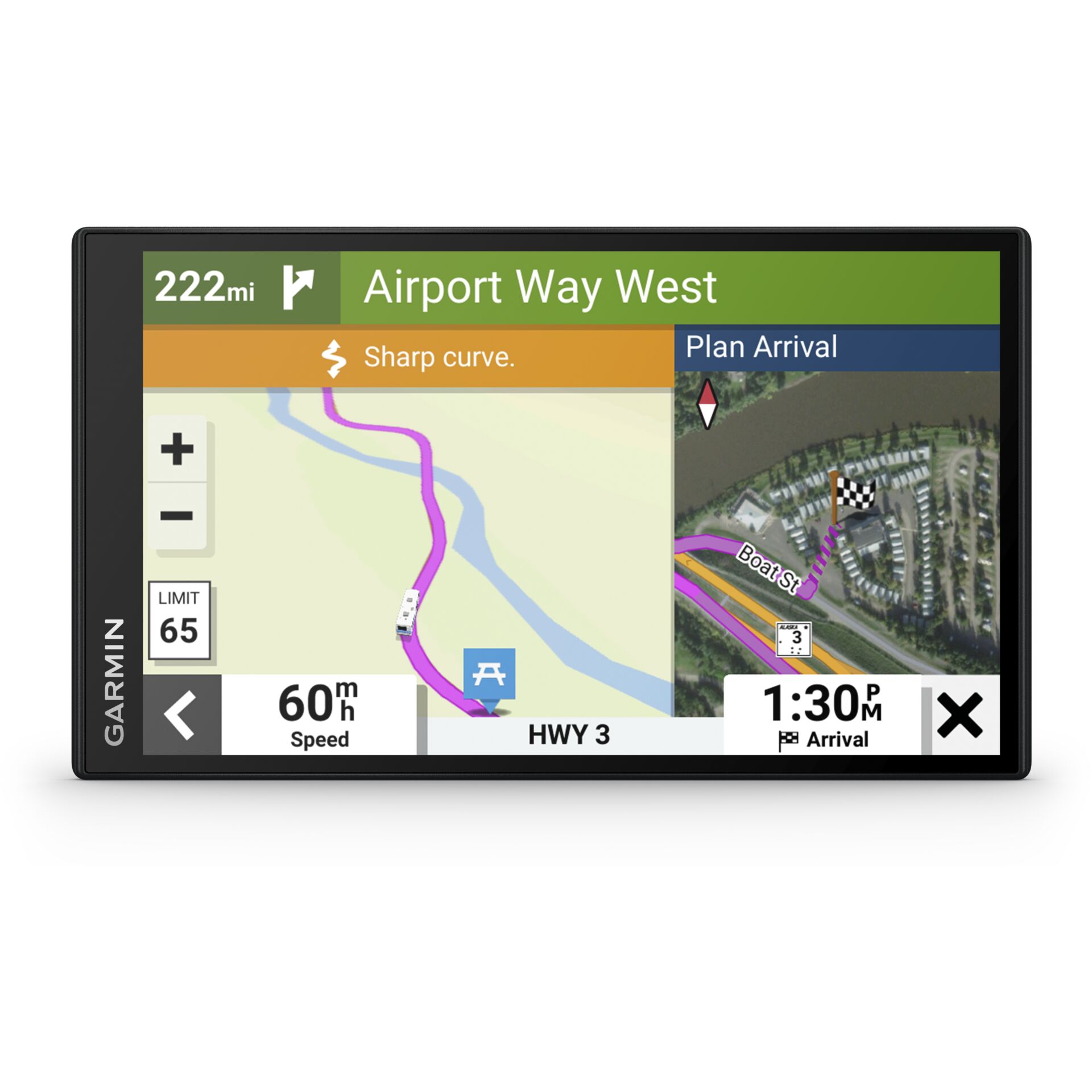 Garmin Camper 795 Navigationssystem Tragbar / Fixiert 17,6 cm (6.95) TFT Touchscreen 239,6 g Schwarz