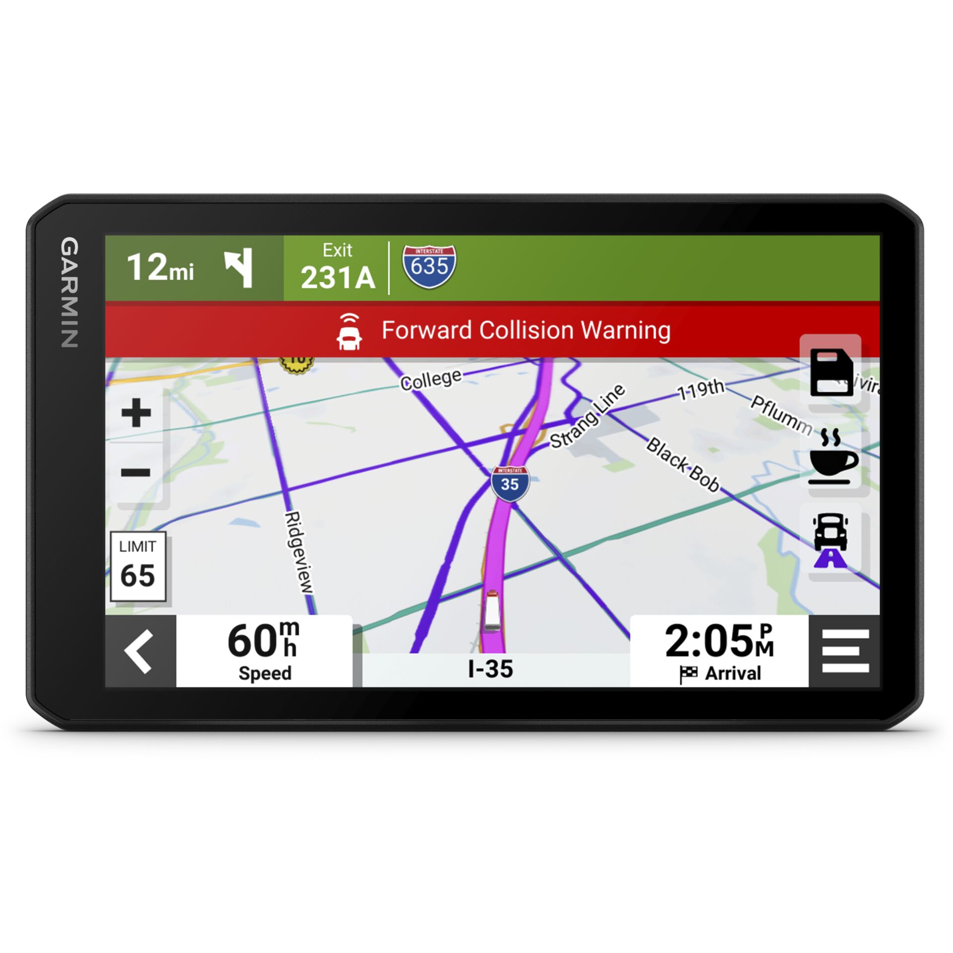Garmin DEZLCAM LGV710 Navigationssystem Fixed 17,6 cm (6.95) TFT Touchscreen 271 g Schwarz
