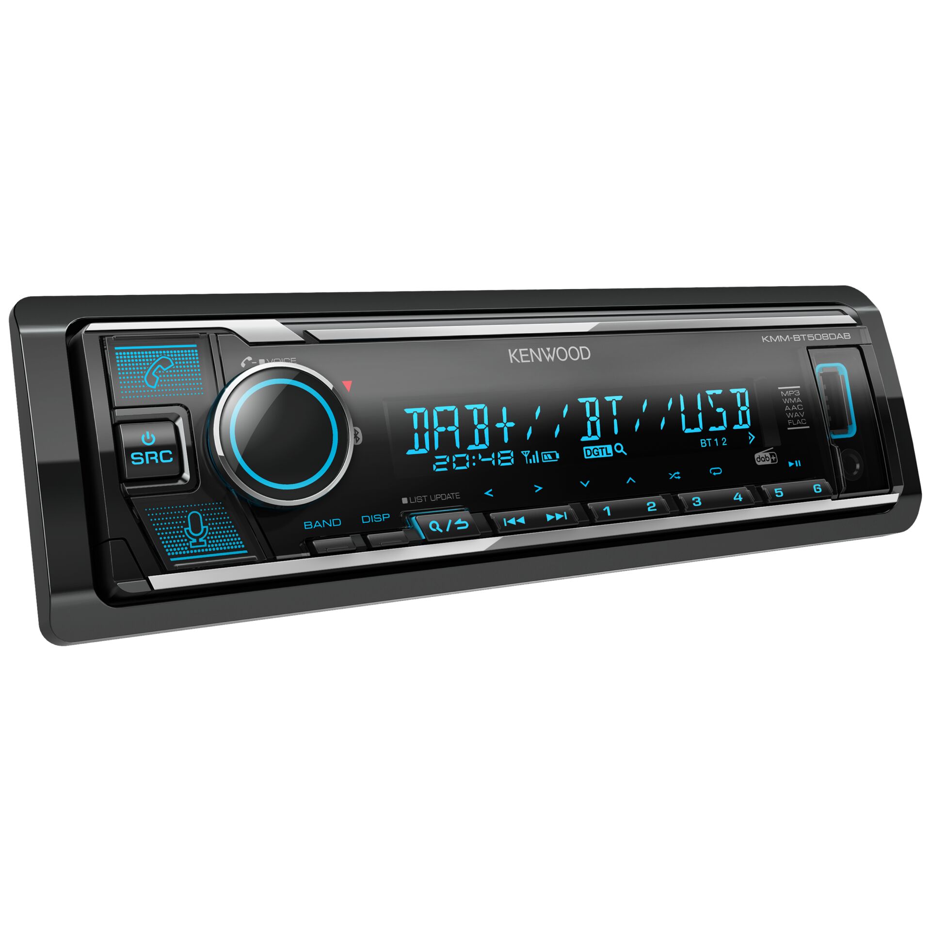 Kenwood Electronics KMM-BT508DAB Auto Media-Receiver Schwarz 200 W Bluetooth