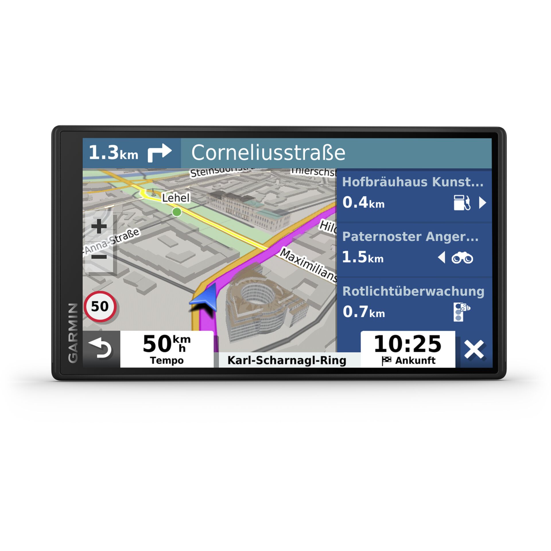 Garmin Drive 55 Navigationssystem Tragbar / Fixiert 14 cm (5.5 Zoll) TFT Touchscreen 150,5 g Schwarz