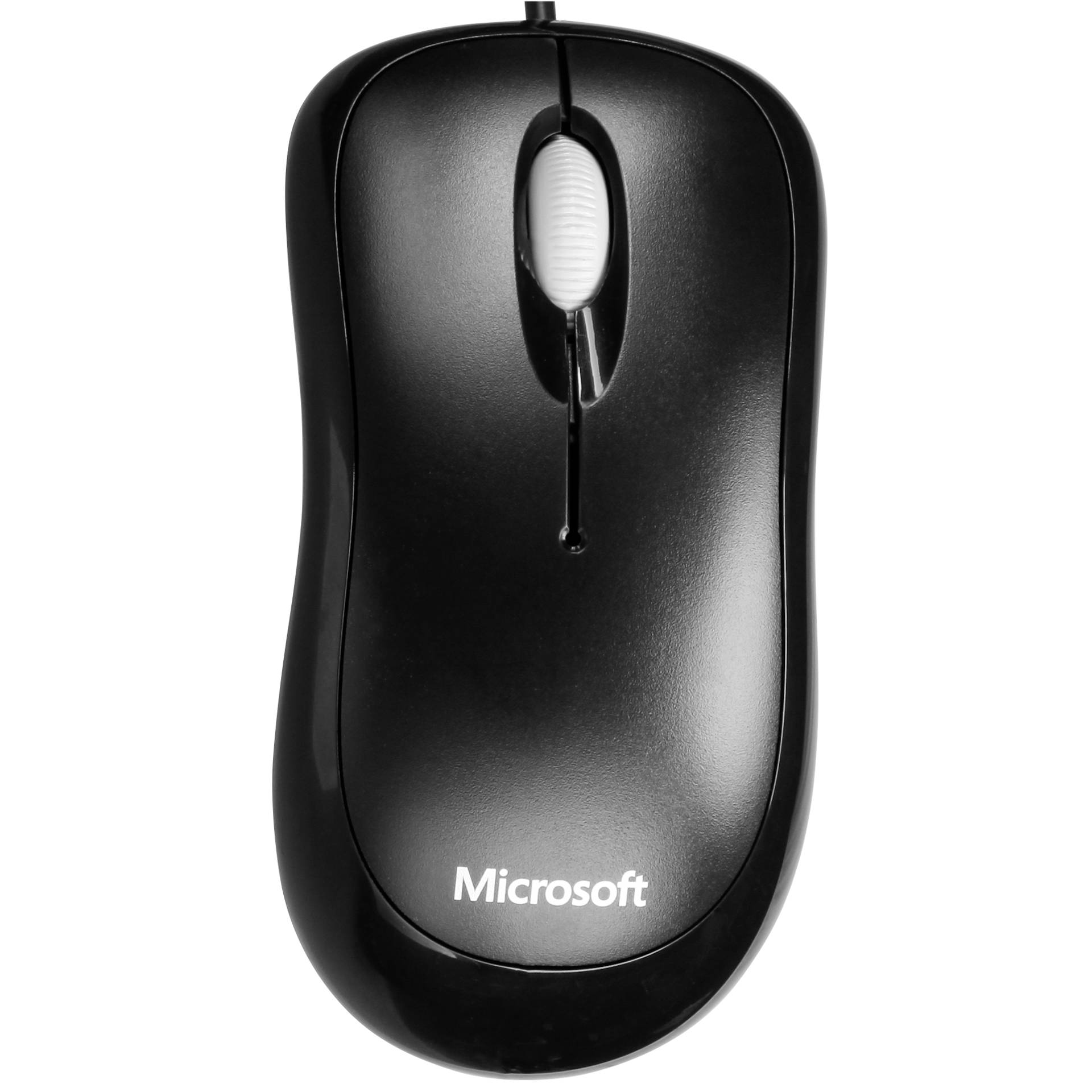 Microsoft Basic Optical Mouse v2.0 schwarz, Maus, beidhändig, kabelgebunden (1.8m), USB