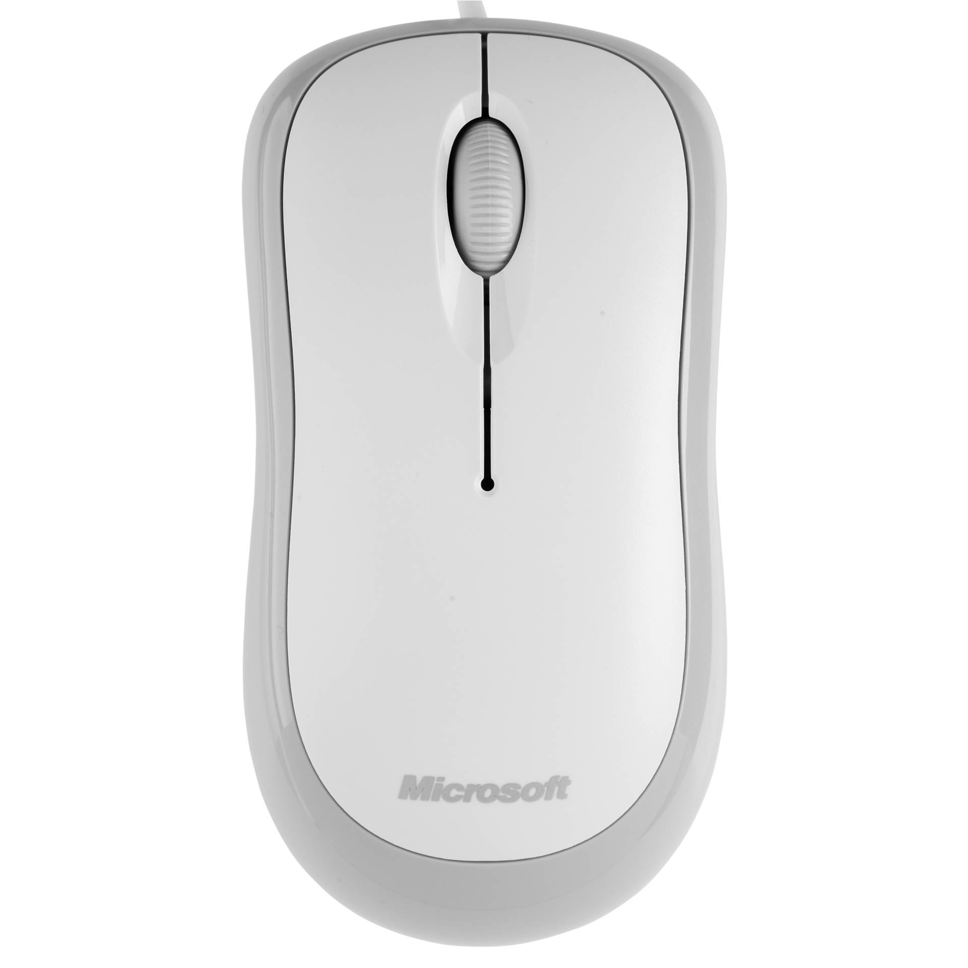 Microsoft Basic Optical Mouse v2.0 weiß, Maus, beidhändig, kabelgebunden (1.8m), USB