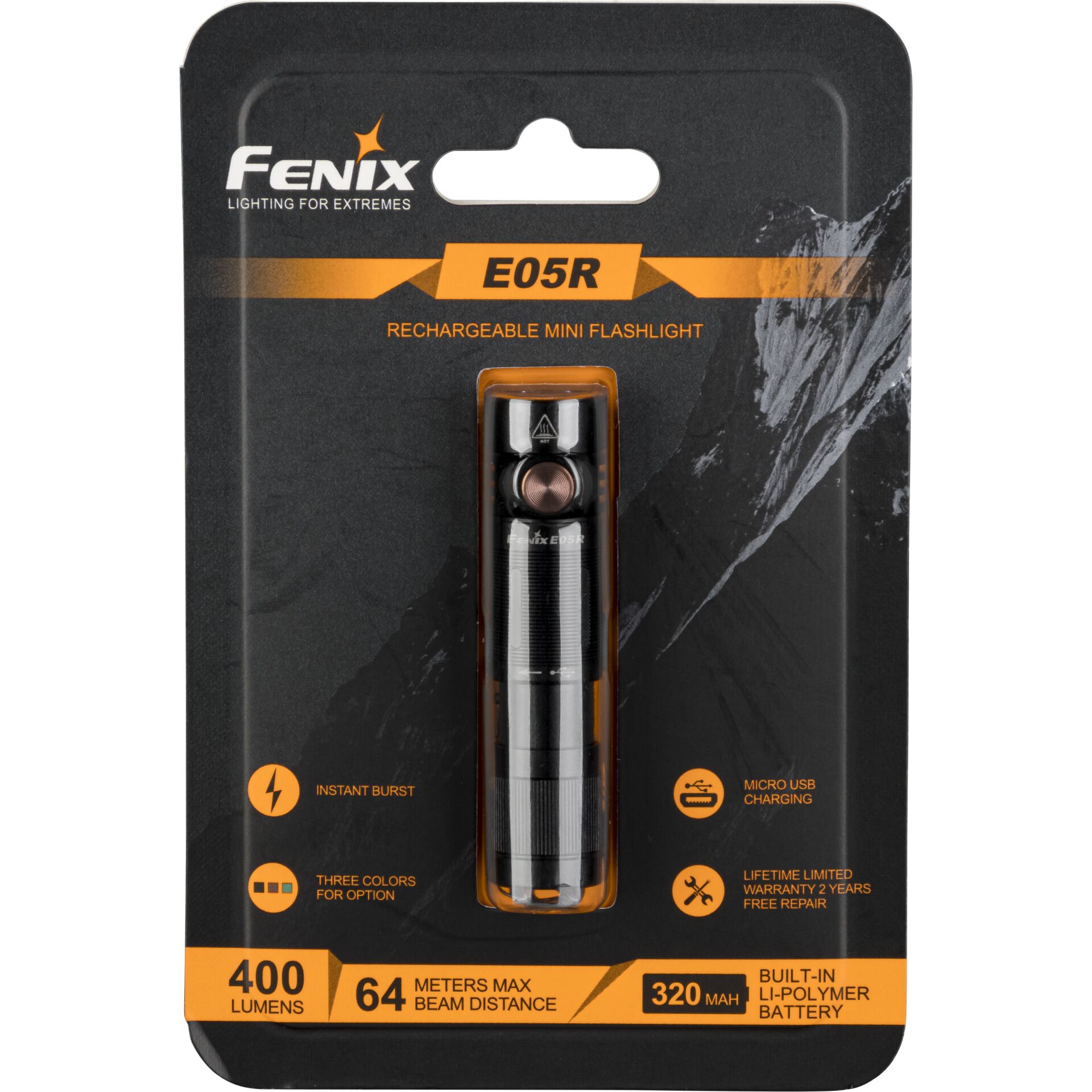Fenix E05R Taschenlampe Schwarz LED