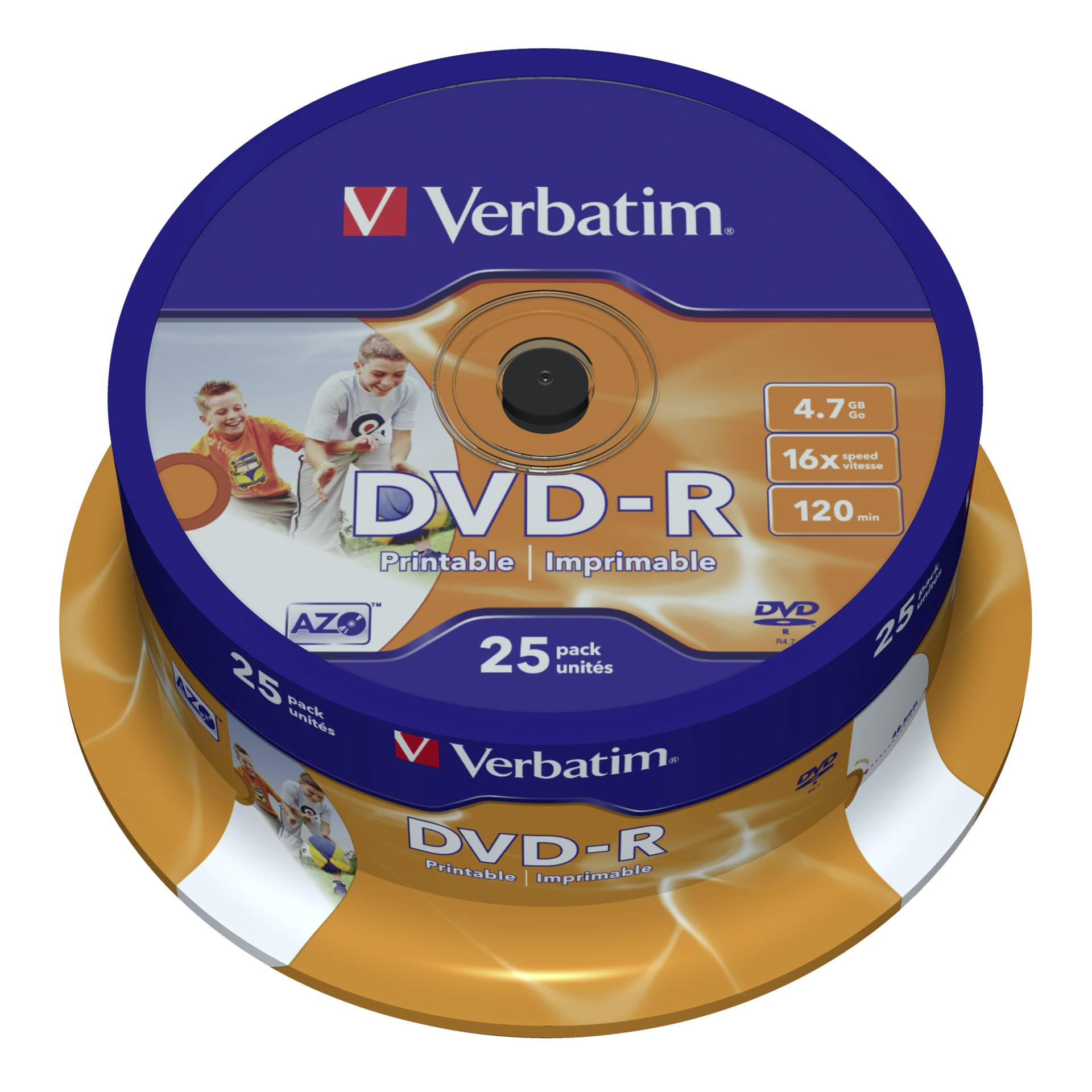 VERBATIM DVD-R 16X 25er PS Spindel 4.7GB DVD-Rohlinge 