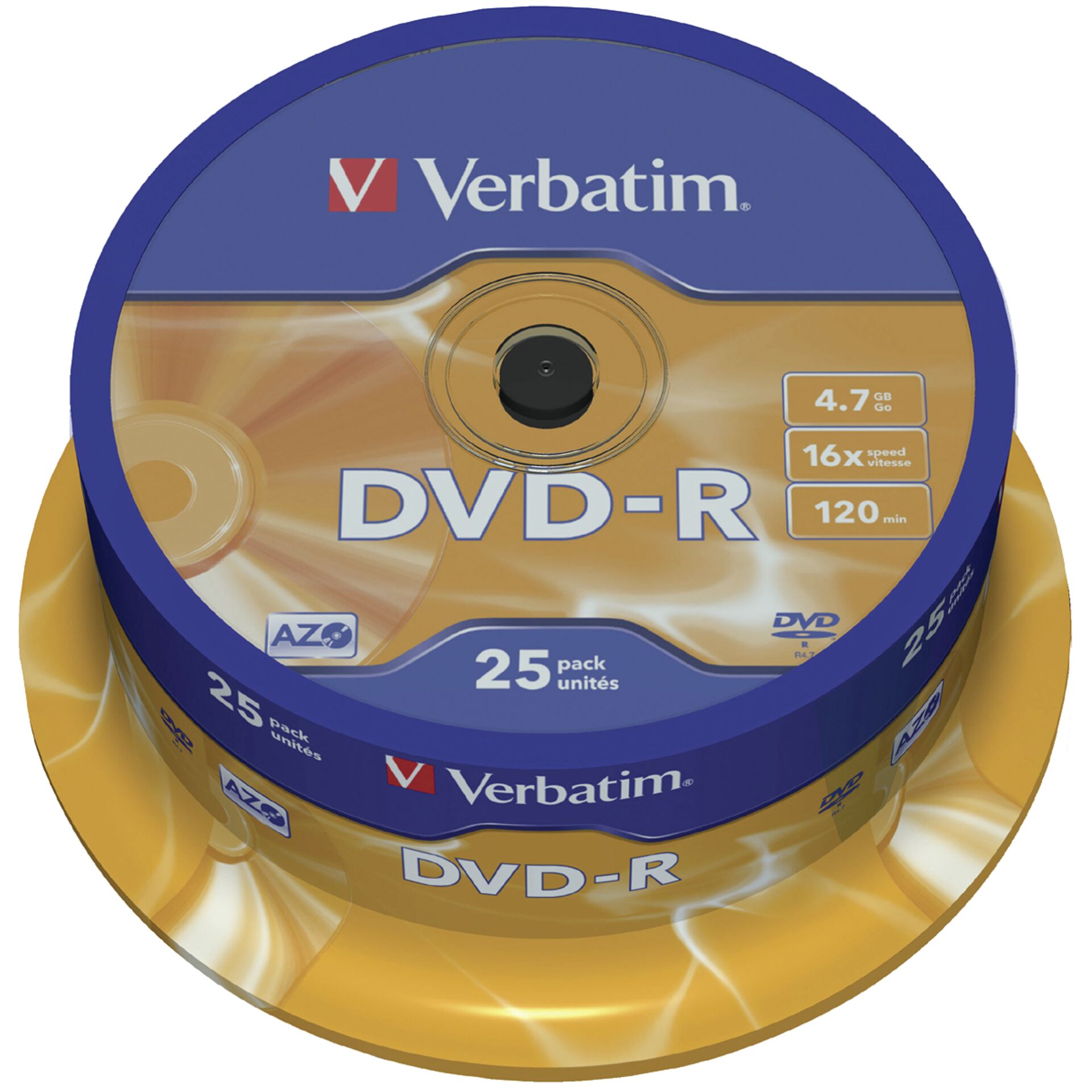 VERBATIM DVD-R 16X 25er Spindel 4.7GB DVD-Rohlinge 