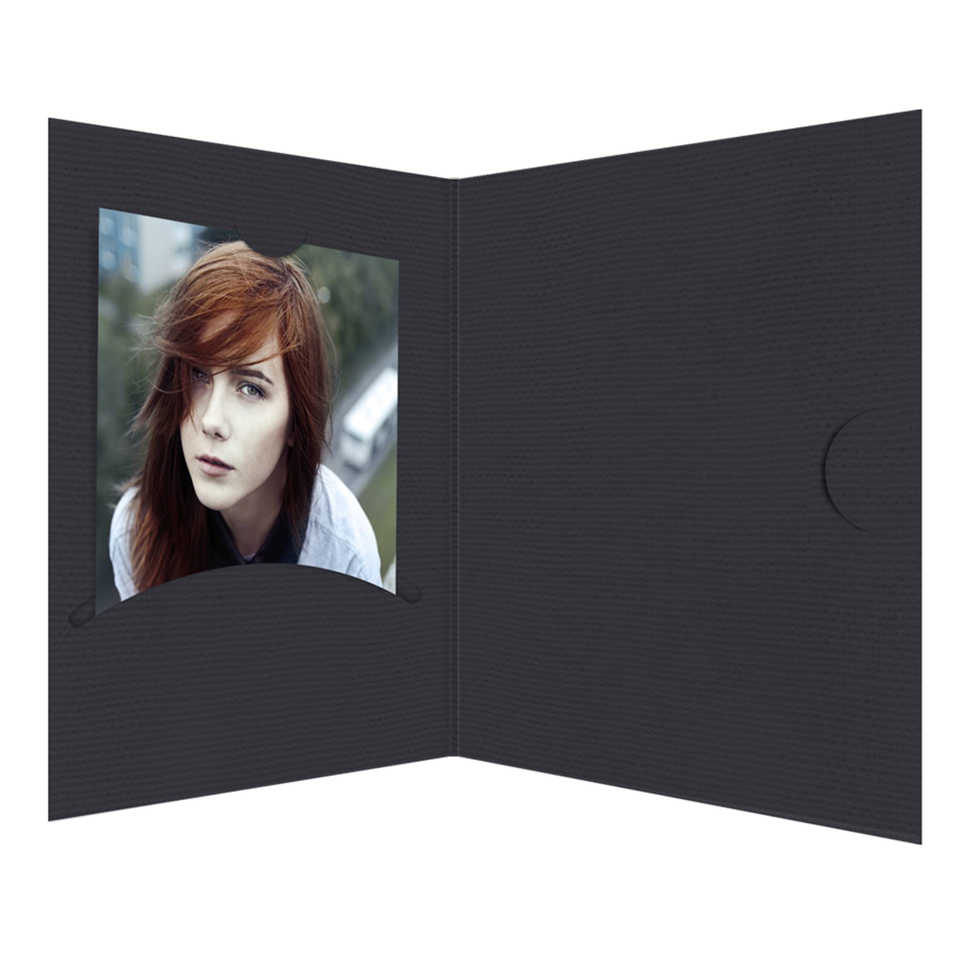 1x100 Daiber Passbildmappen Opti-Line  bis 5x7cm schwarz