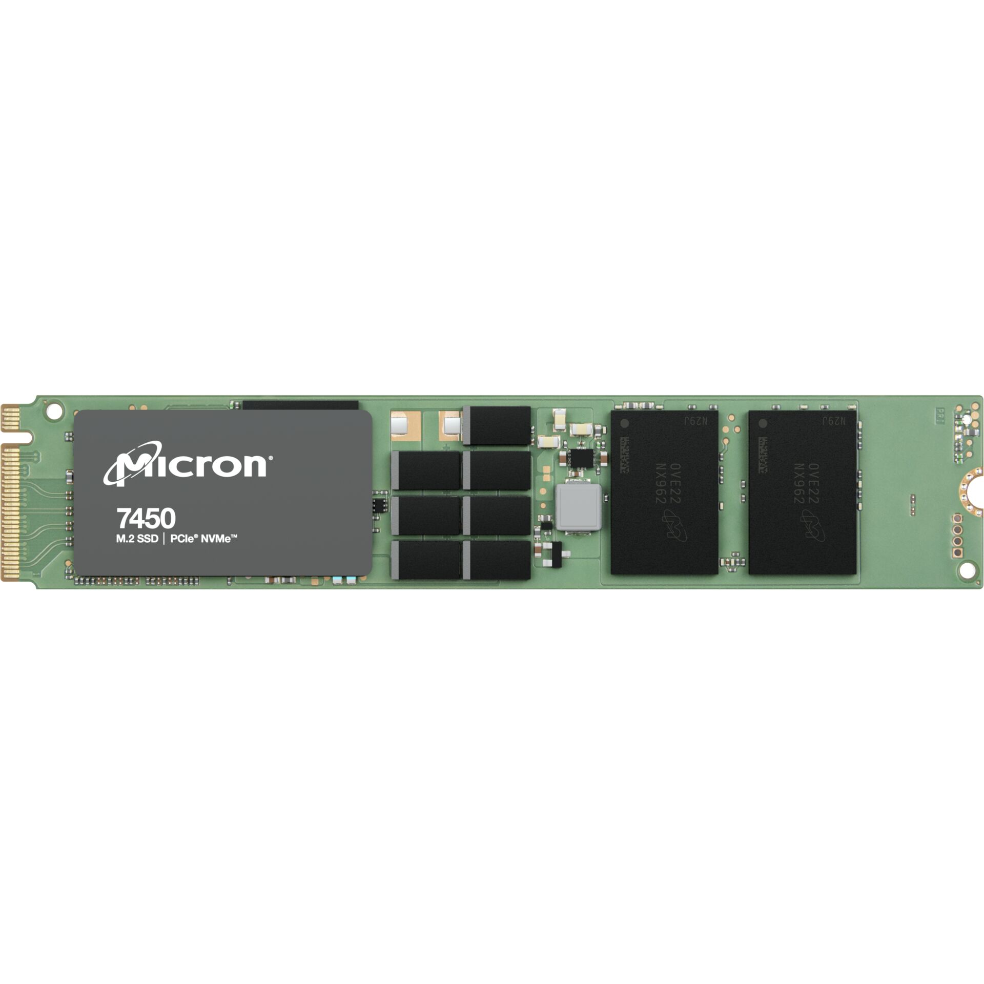 1.9 TB SSD Micron 7450 PRO - 1DWPD Read Intensive, M.2/M-Key (PCIe 4.0 x4), lesen: 5000MB/s, schreiben: 2400MB/