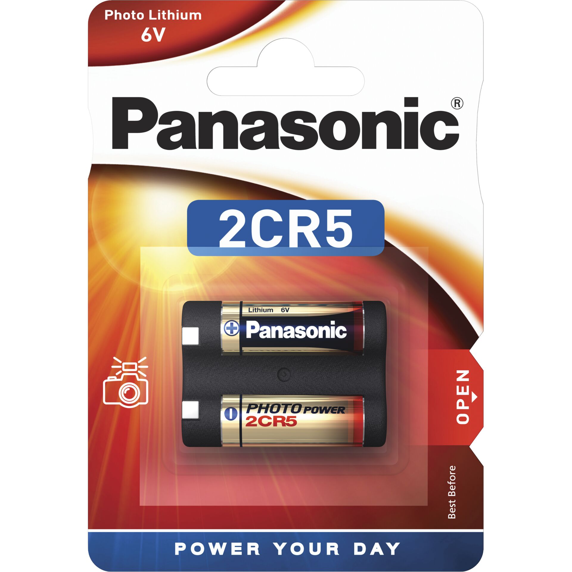 Panasonic Photo 2CR5 1er, Lithium, 6V Kamerabatterie 