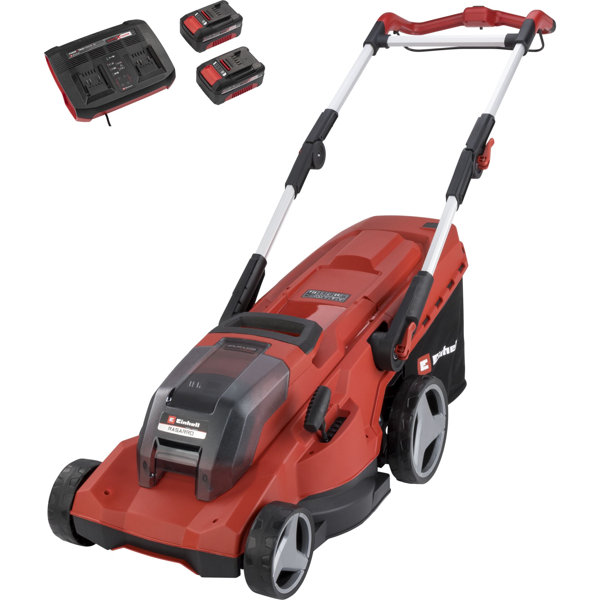Einhell RASARRO 36/40 (2x4.0Ah) Push lawn mower Battery Black, Red
