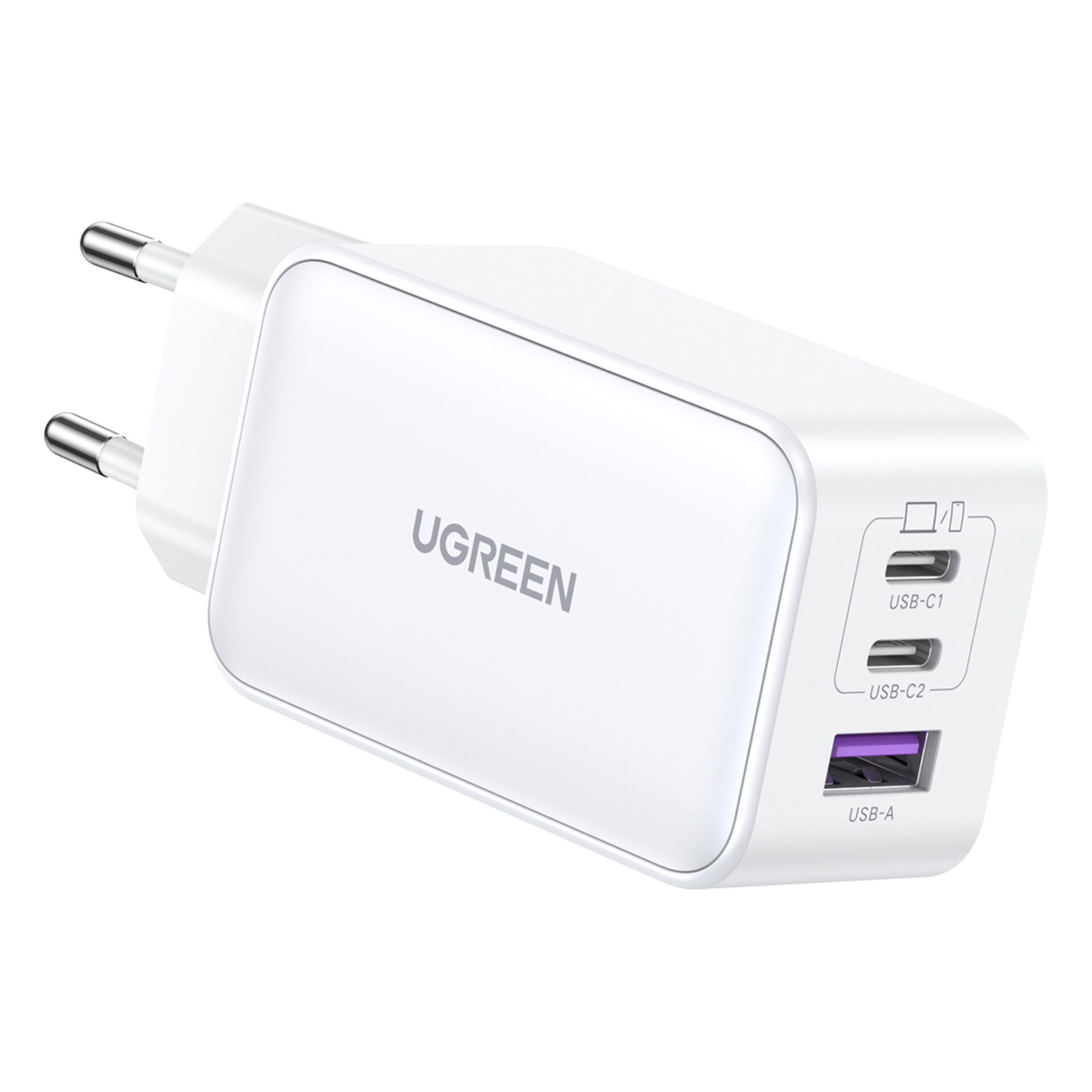 Ugreen Nexode 65W GaN USB-C Wall Charger 3-Ports weiß