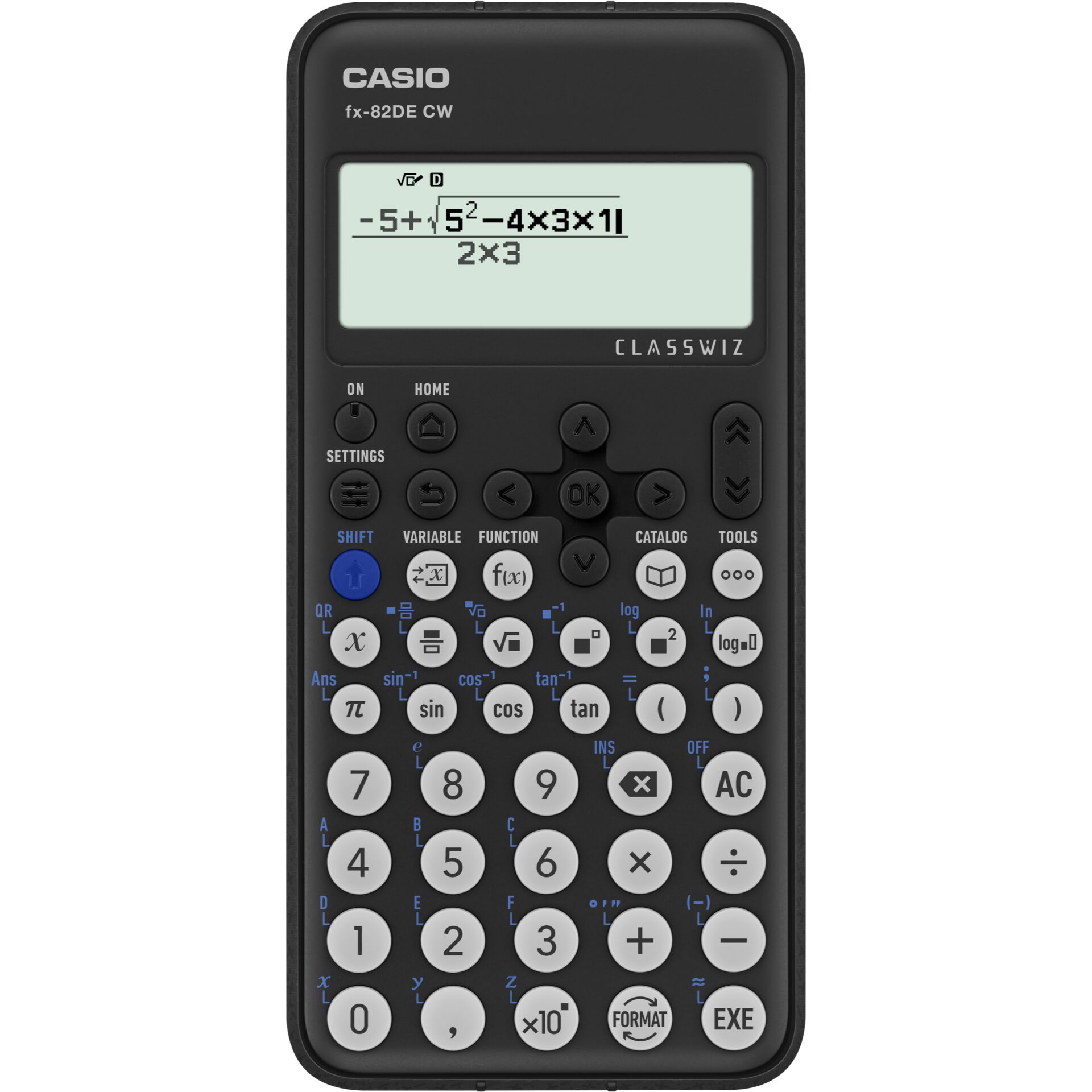 Casio FX-82DE CW Taschenrechner Tasche Wissenschaftlicher Taschenrechner Schwarz