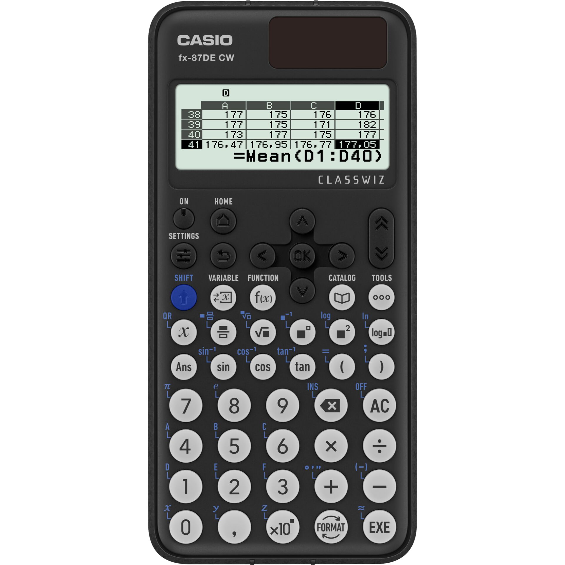 Casio ClassWiz Taschenrechner Tasche Wissenschaftlicher Taschenrechner Schwarz