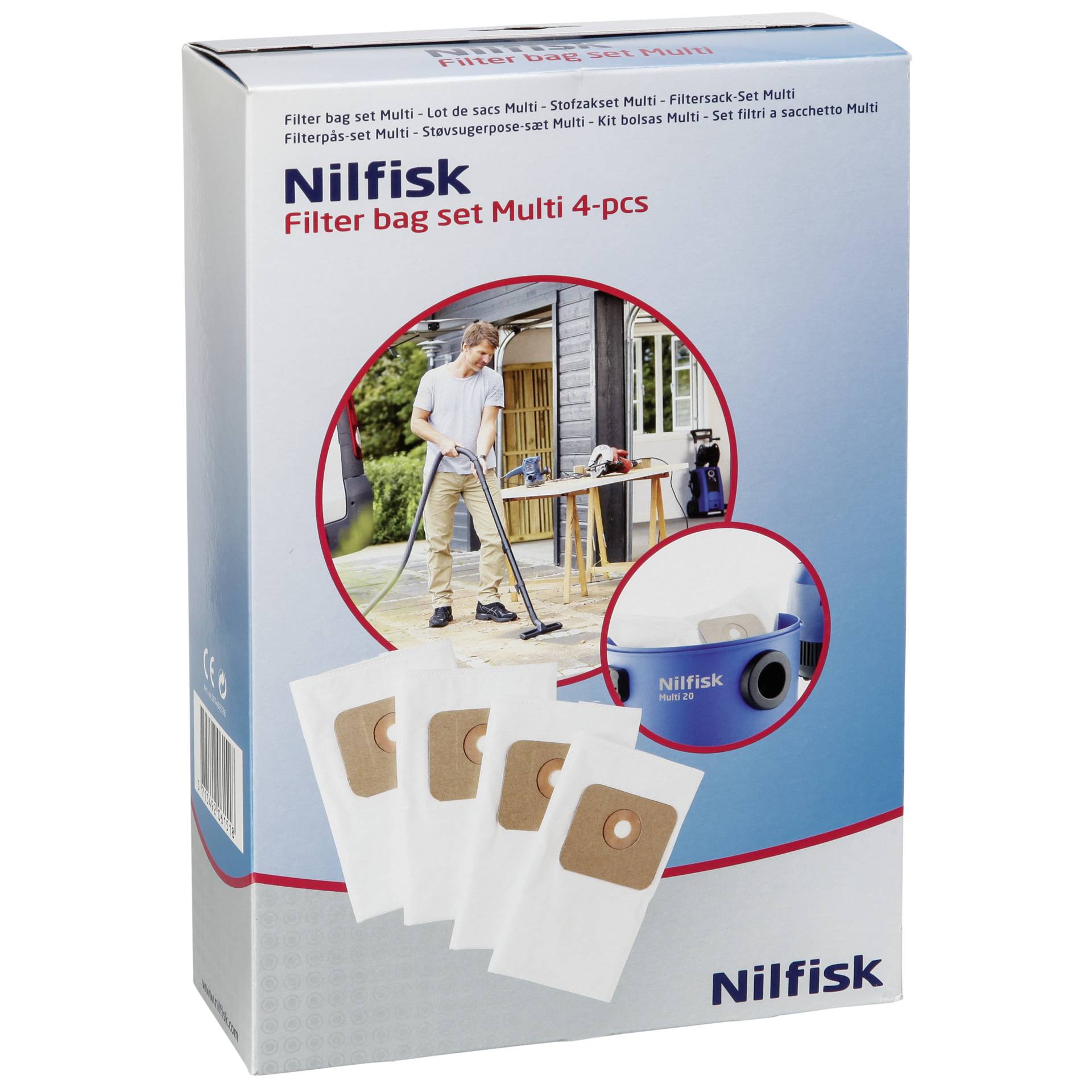 Nilfisk Filterbeutel für Multi 4 Stück