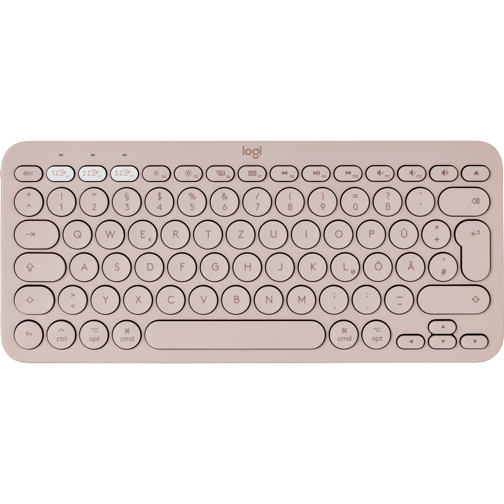 Logitech K380 for Mac Multi-Device Bluetooth Keyboard Tastatur QWERTZ Deutsch Pink