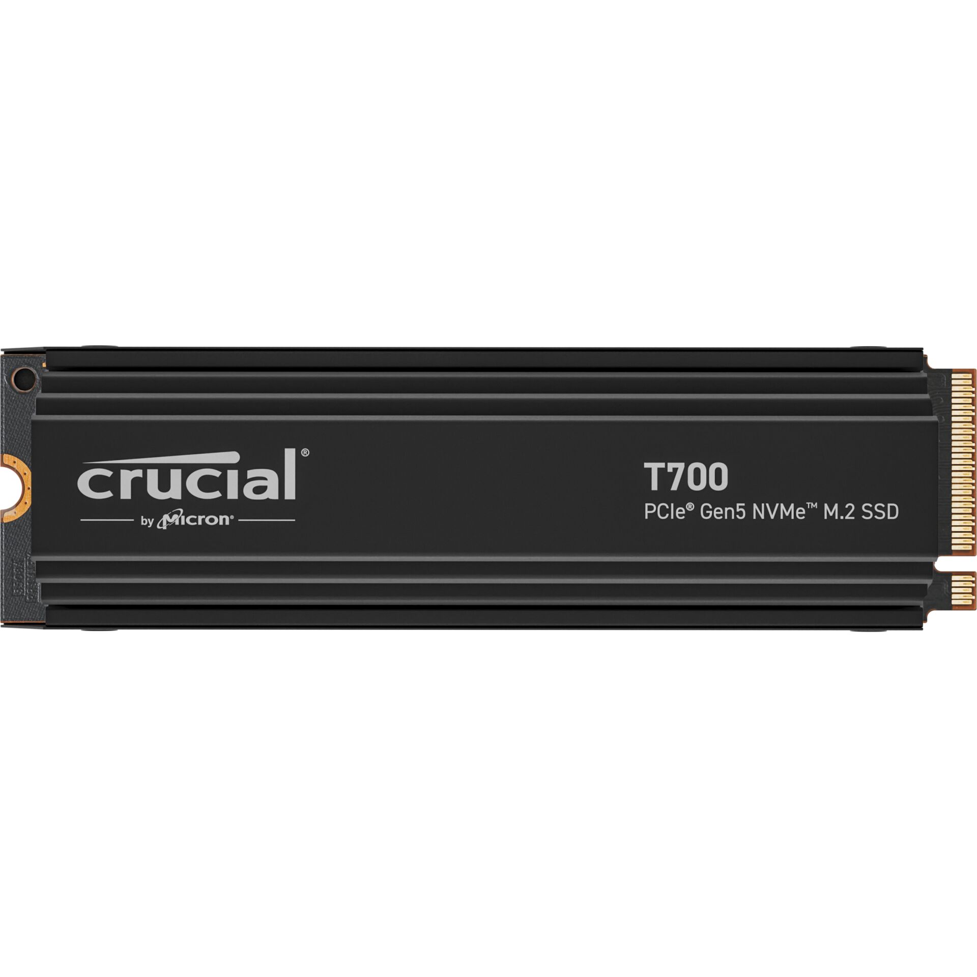 1.0 TB SSD Crucial T700 SSD, M.2/M-Key (PCIe 5.0 x4), lesen: 11700MB/s, schreiben: 9500MB/s SLC-Cached, TBW: 600TB