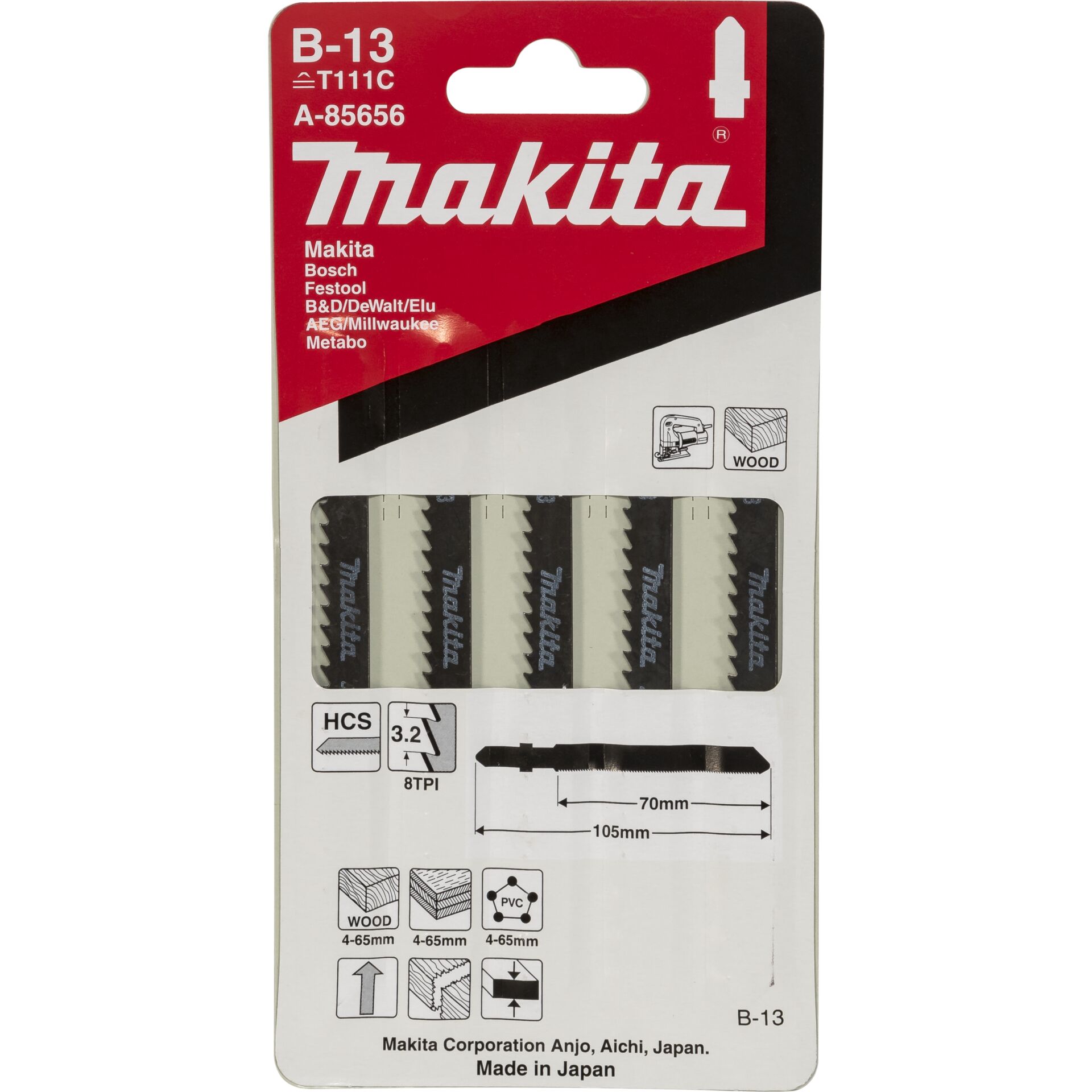 Makita A-85656 Stichsägeblatt B-13