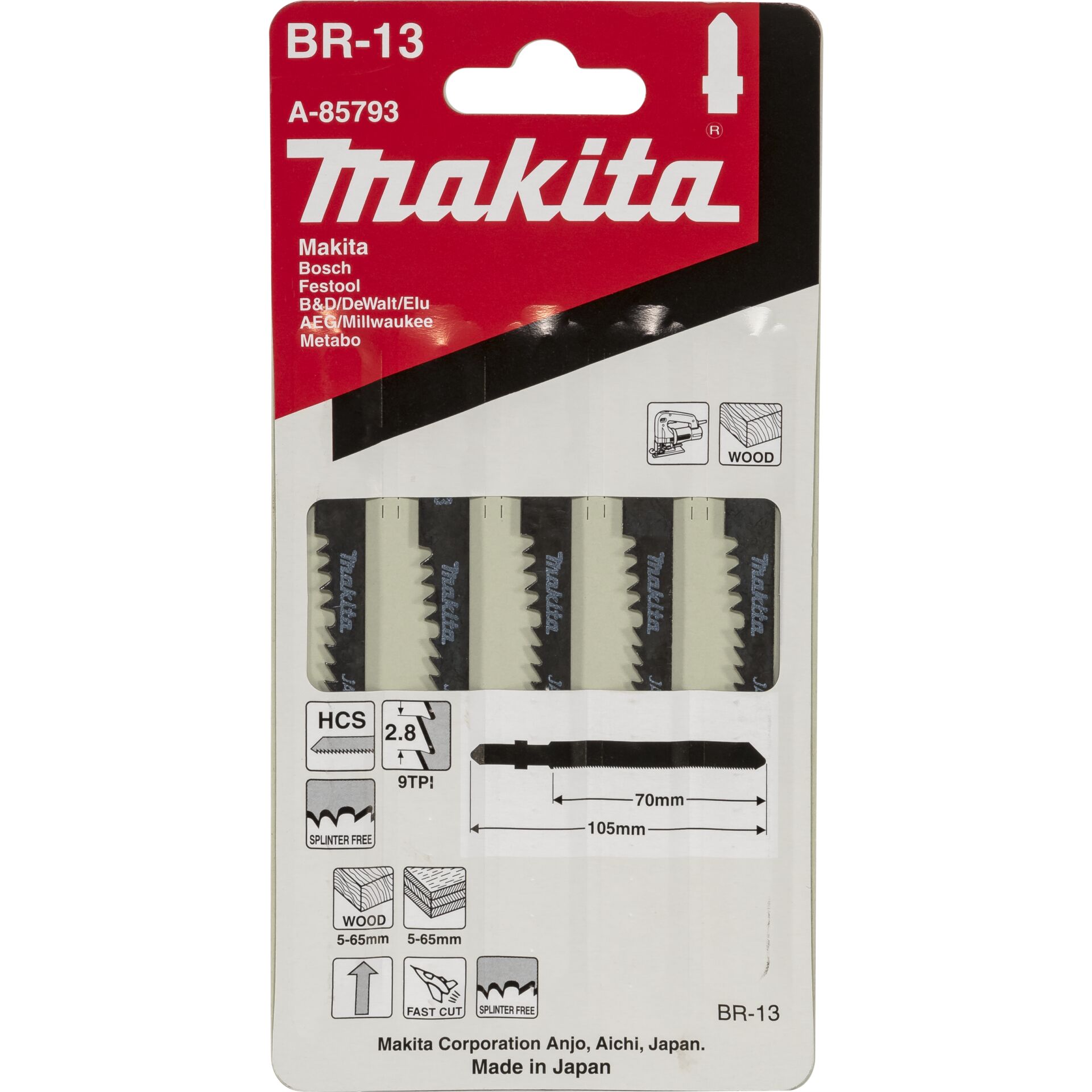 Makita A-85793 Stichsägeblatt BR-13