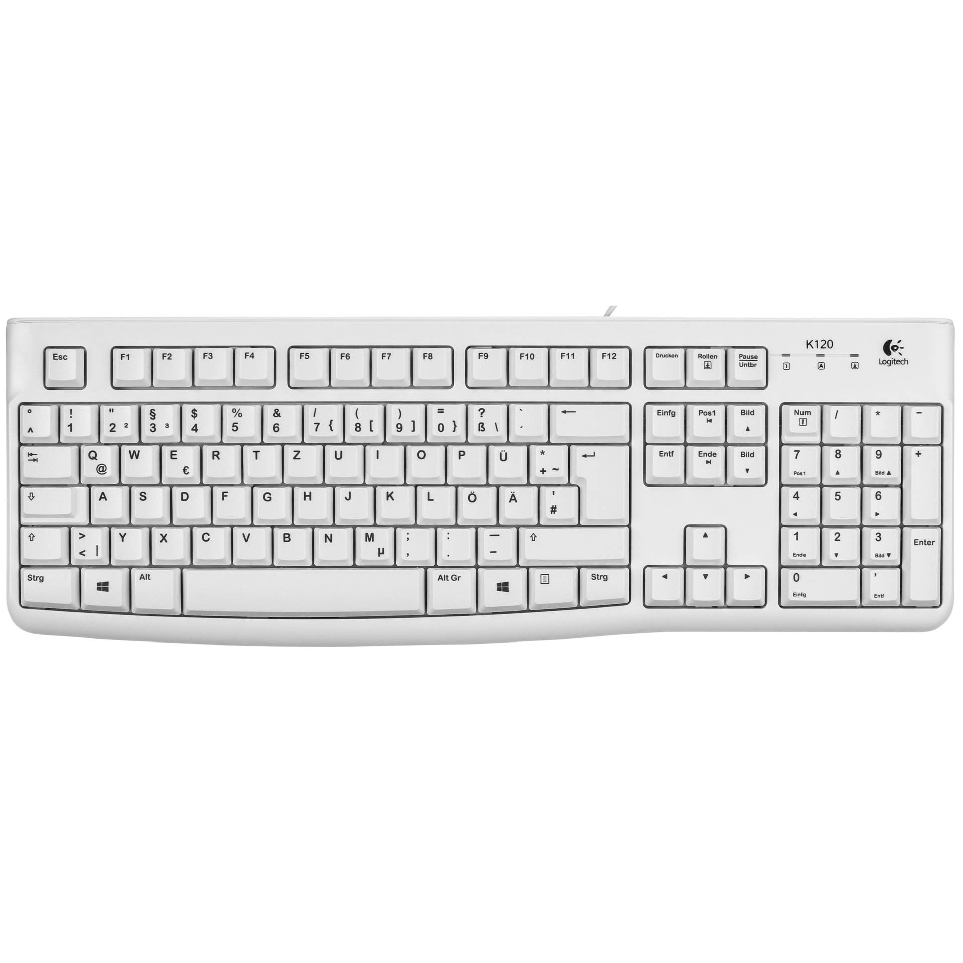 Logitech K120 Business Tastatur deutsches Layout weiß 