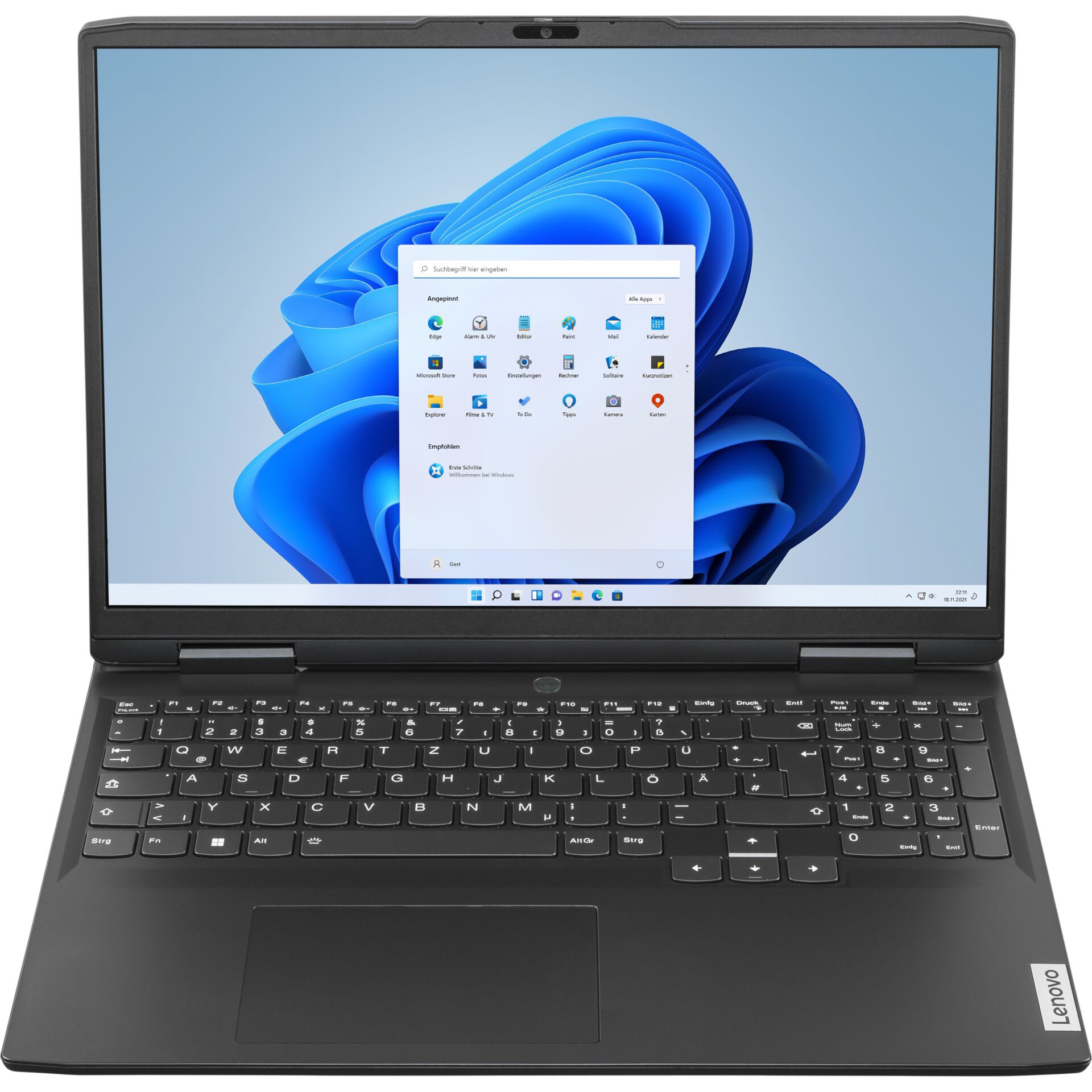 Lenovo IdeaPad Gaming 3 16ARH7 Onyx Grey Notebook, 16 Zoll, Ryzen 7 6800H, 8C/16T, 16GB RAM, 512GB SSD