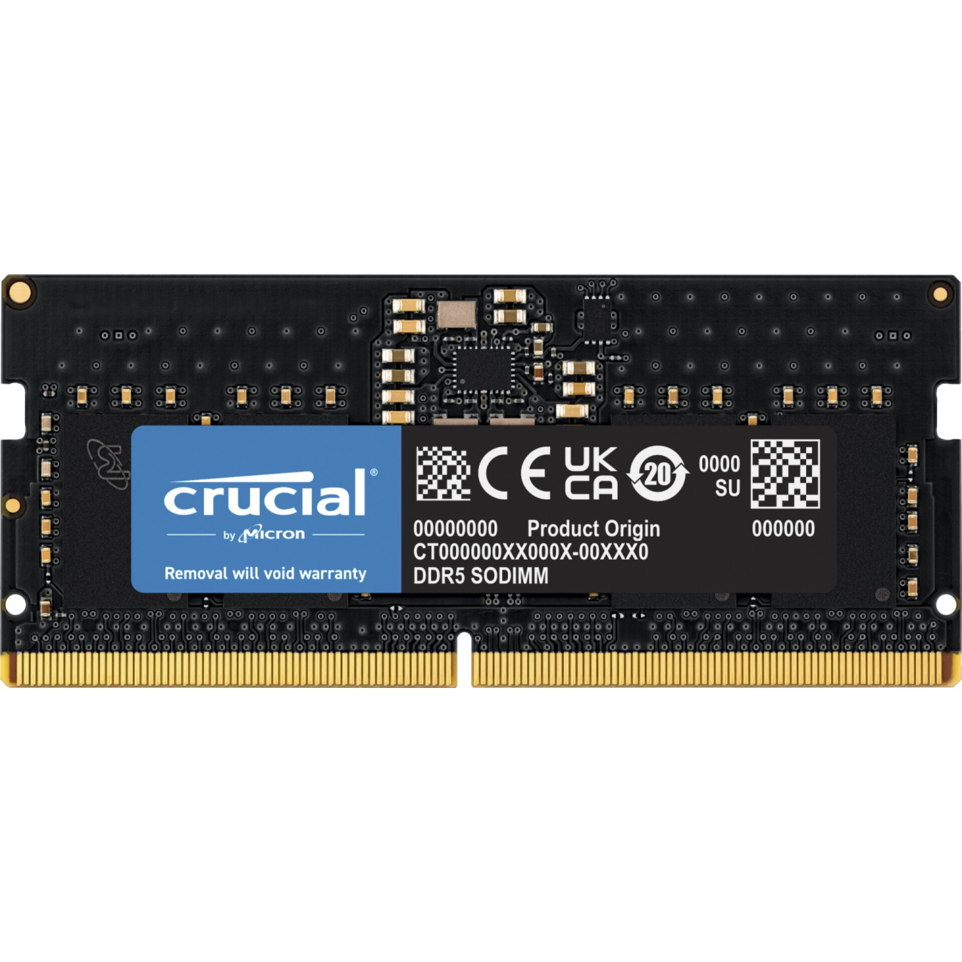Crucial 8GB (1x8GB) DDR5-5600 CL 46 SO-DIMM RAM Notebook Speicher Speichermodul 5600 MHz ECC