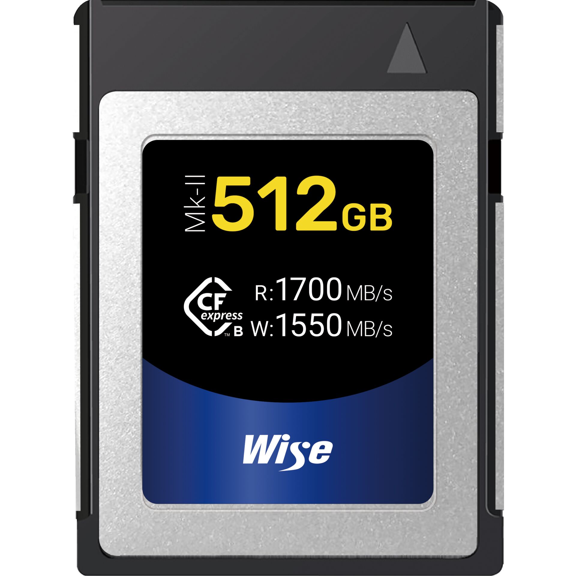 512 GB Wise Advanced CFX-B Series Mk-II R1550/W850 CFexpress Type B Speicherkarte, lesen: 1550MB/s, schreiben: 850MB/s
