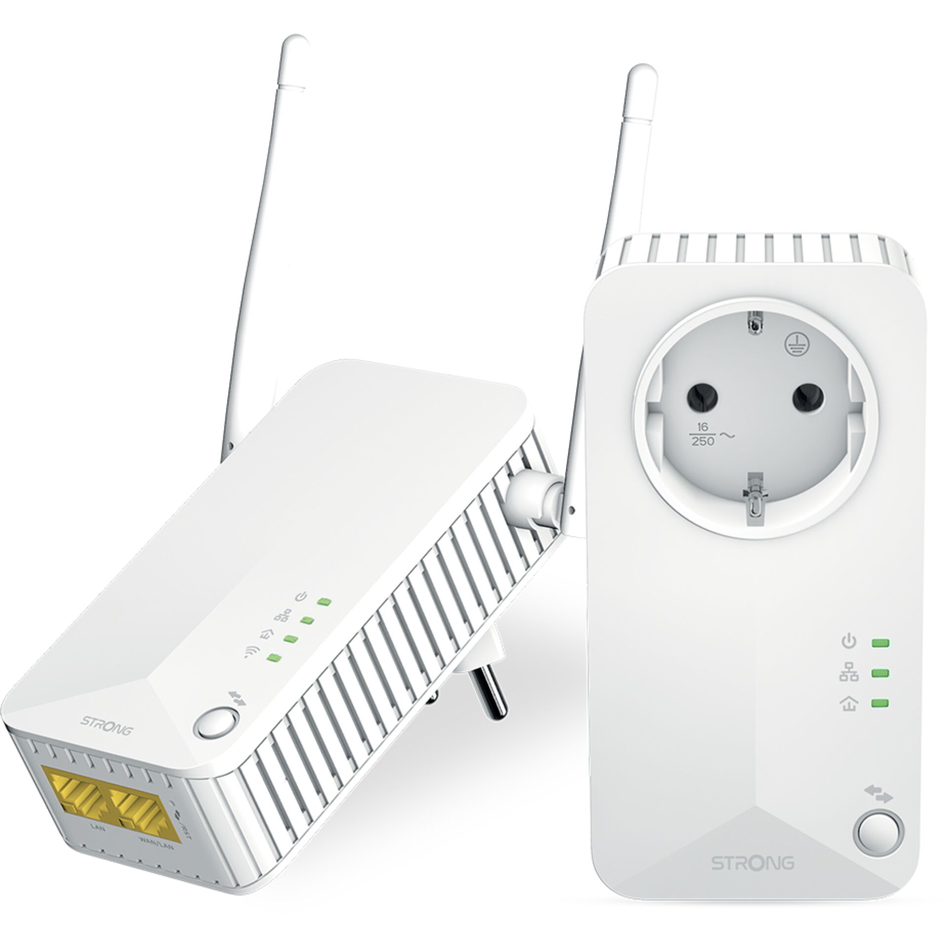 Strong Powerline Wi-Fi 600 Kit 600 Mbit/s Ethernet/LAN WLAN Weiß