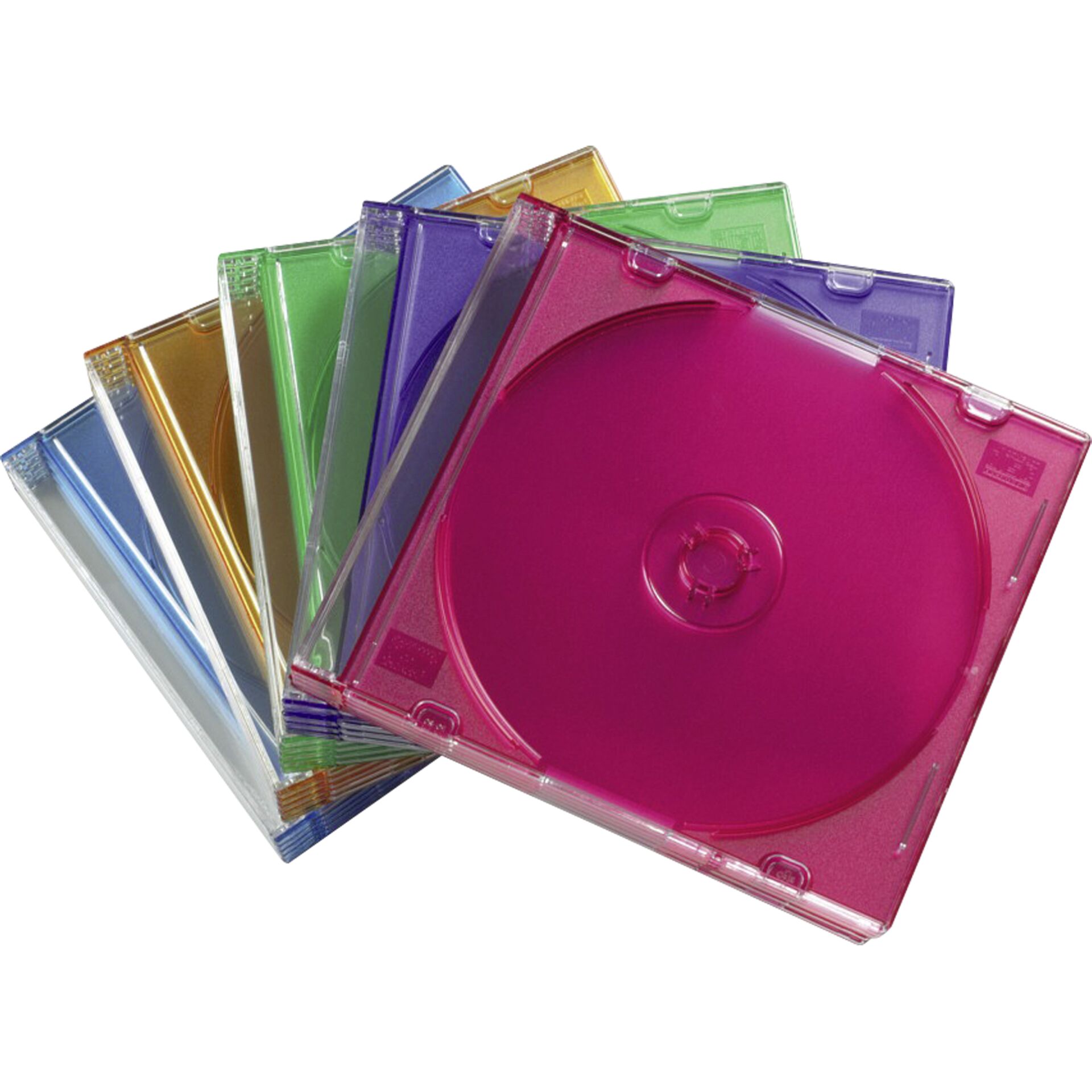 1x25 Hama CD-Leerhülle Slim Box farbig                     51166