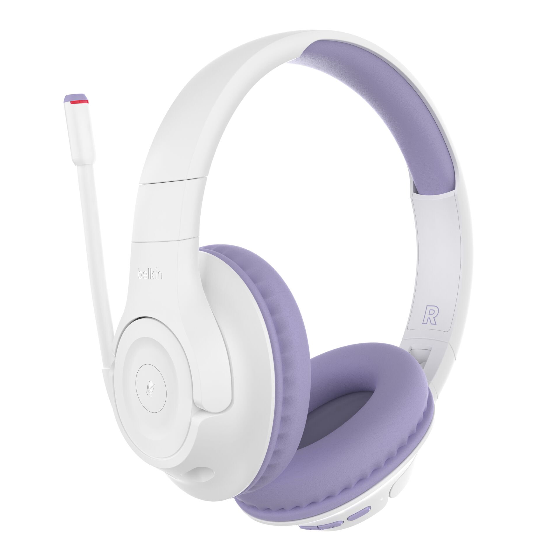Belkin SOUNDFORMINSPIRE OVEREAR HEADSET LAV Kopfhörer Verkabelt & Kabellos Kopfband Anrufe/Musik USB Typ-C Bluetooth Lavendel, Weiß