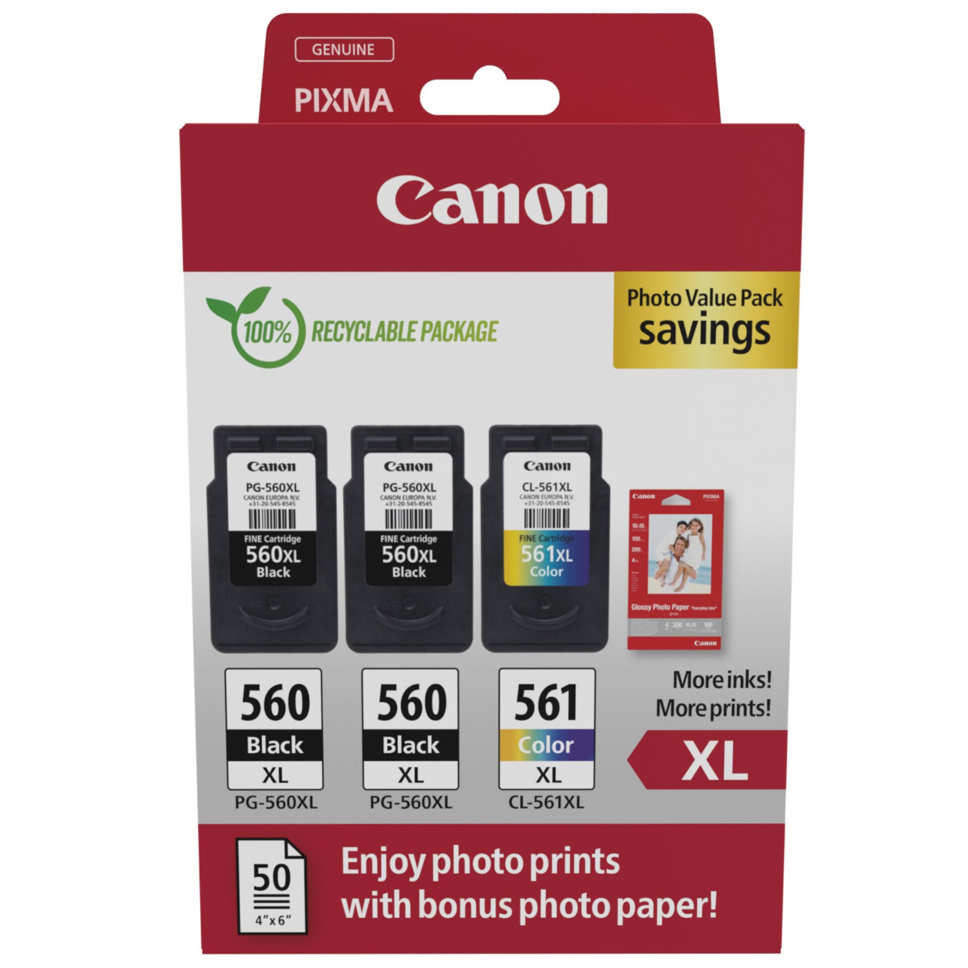 Canon PG-560 XL x2 / CL-561 XL Photo Value Pack