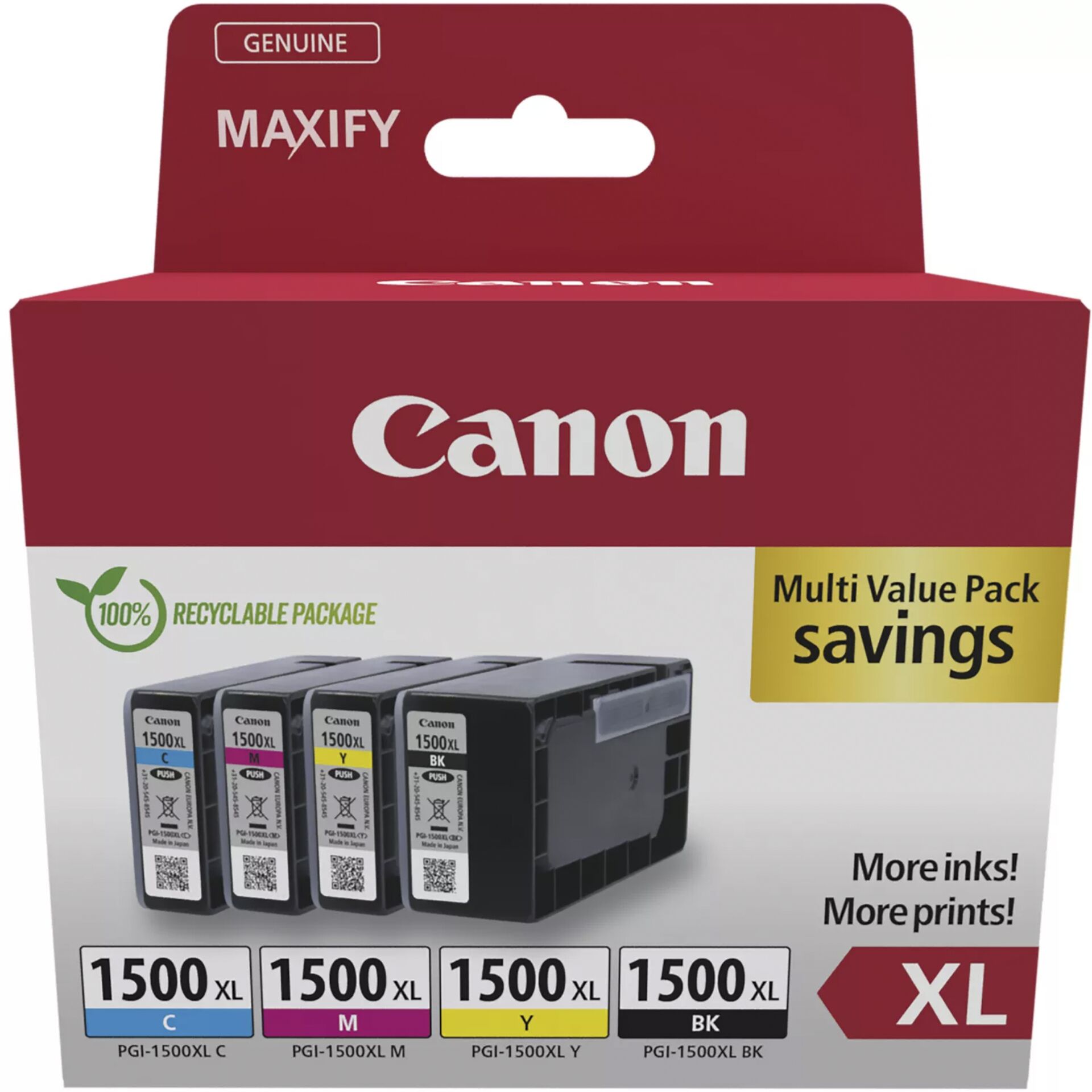 Canon PGI-1500 XL BK/C/M/Y Multipack