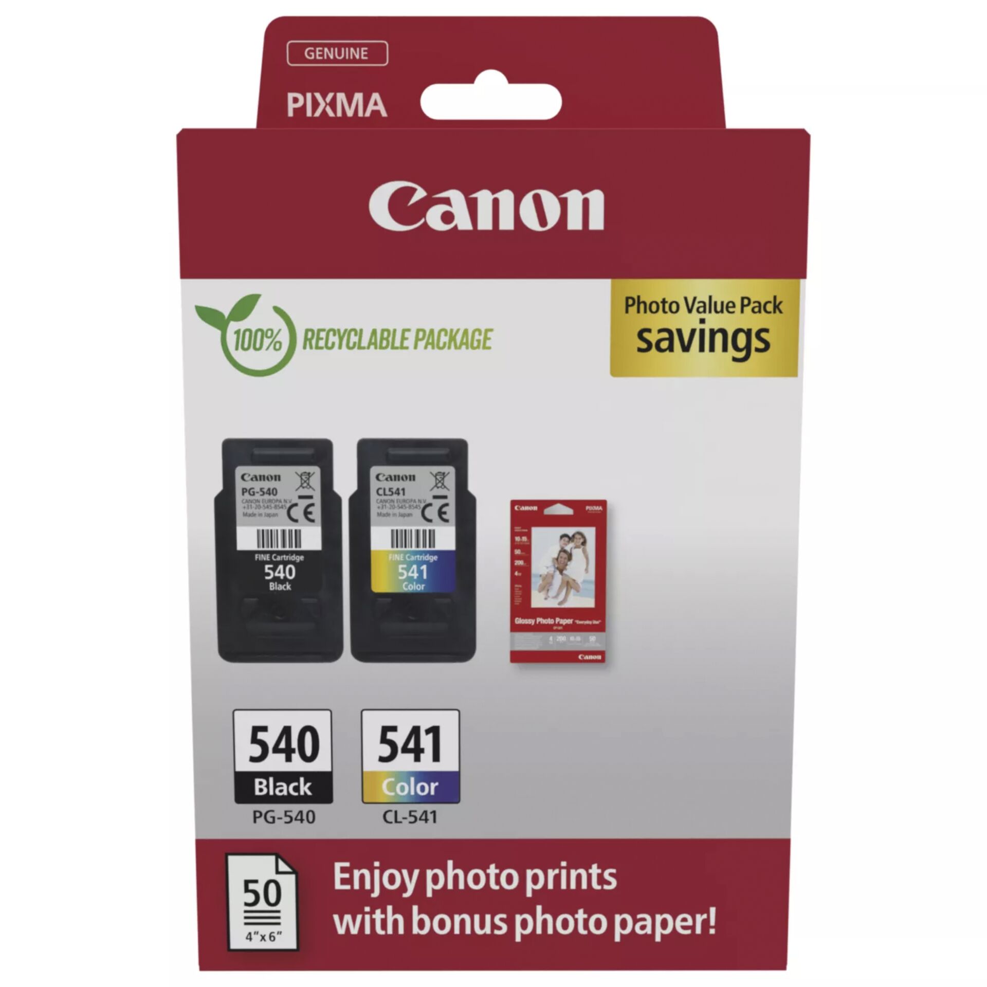 Canon PG-540 / CL-541 Photo Value Pack