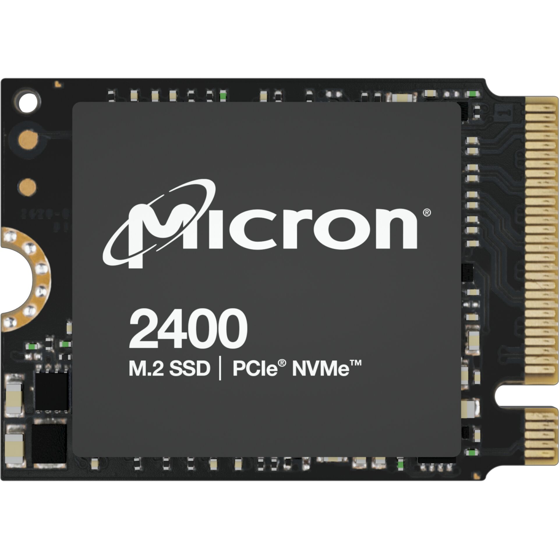 512 GB SSD Micron 2400, M.2/M-Key (PCIe 4.0 x4), lesen: 4200MB/s, schreiben: 1800MB/s SLC-Cached, TBW: 150TB