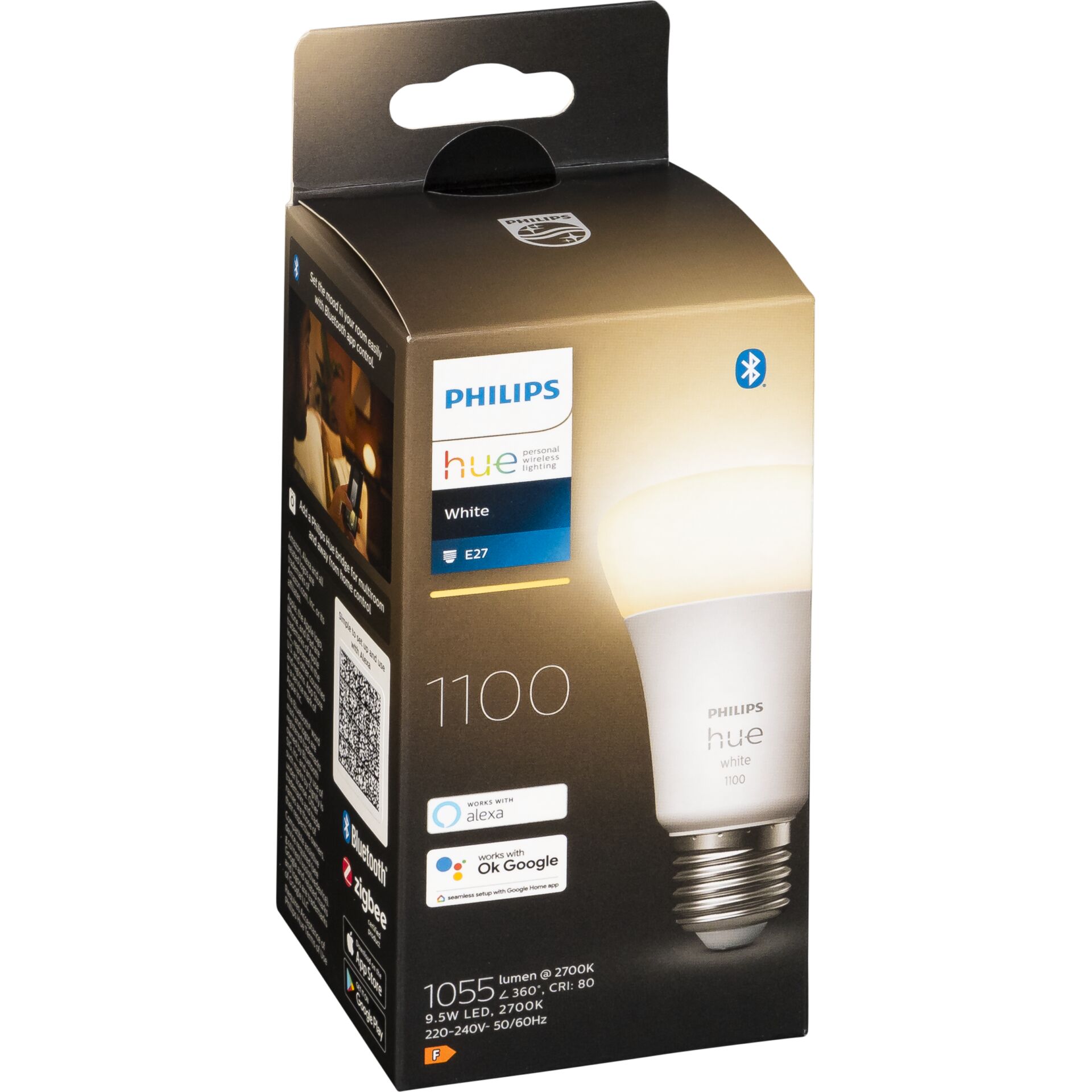 Philips Hue LED Lampe E27 9,5W 1100lm White 