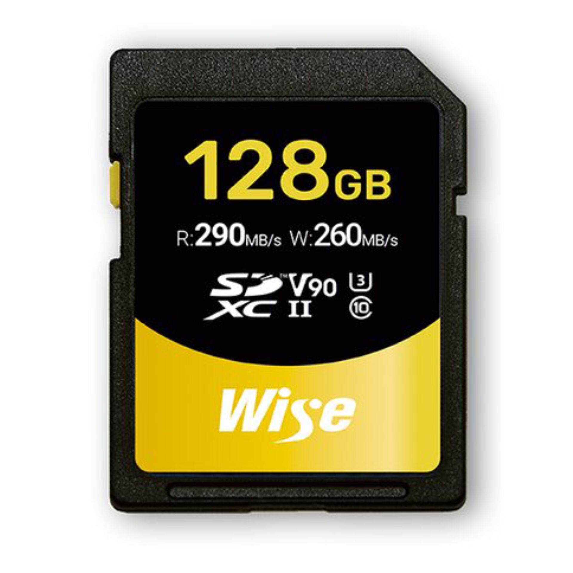 Wise SDXC UHS-II V90       128GB R:290MBs / W:260MBs   WI-SD-N128