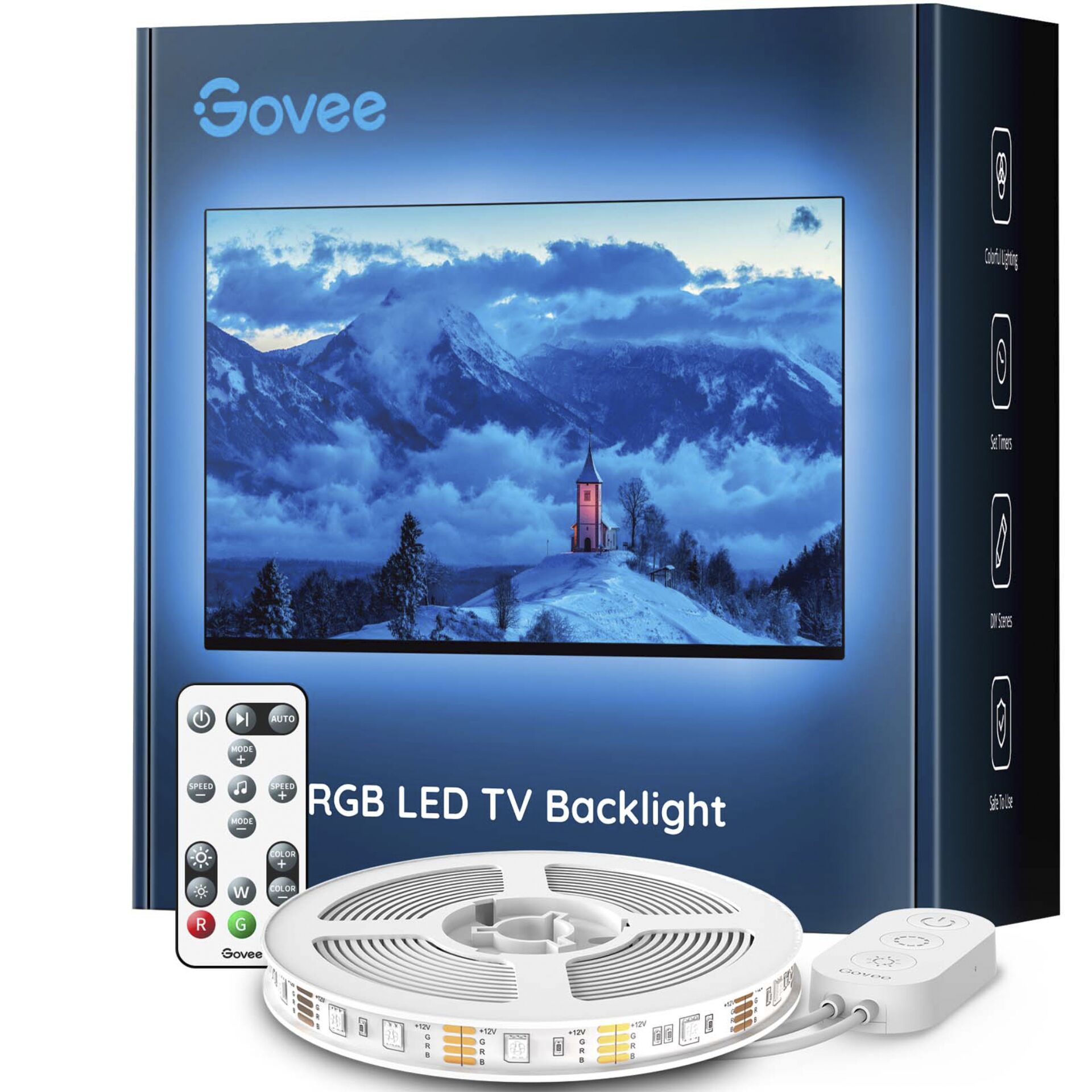 3m Govee H6179 RGB Bluetooth LED Backlight LED-Streifen USB 10W RGB geeignet für 46-60 Zoll Monitore