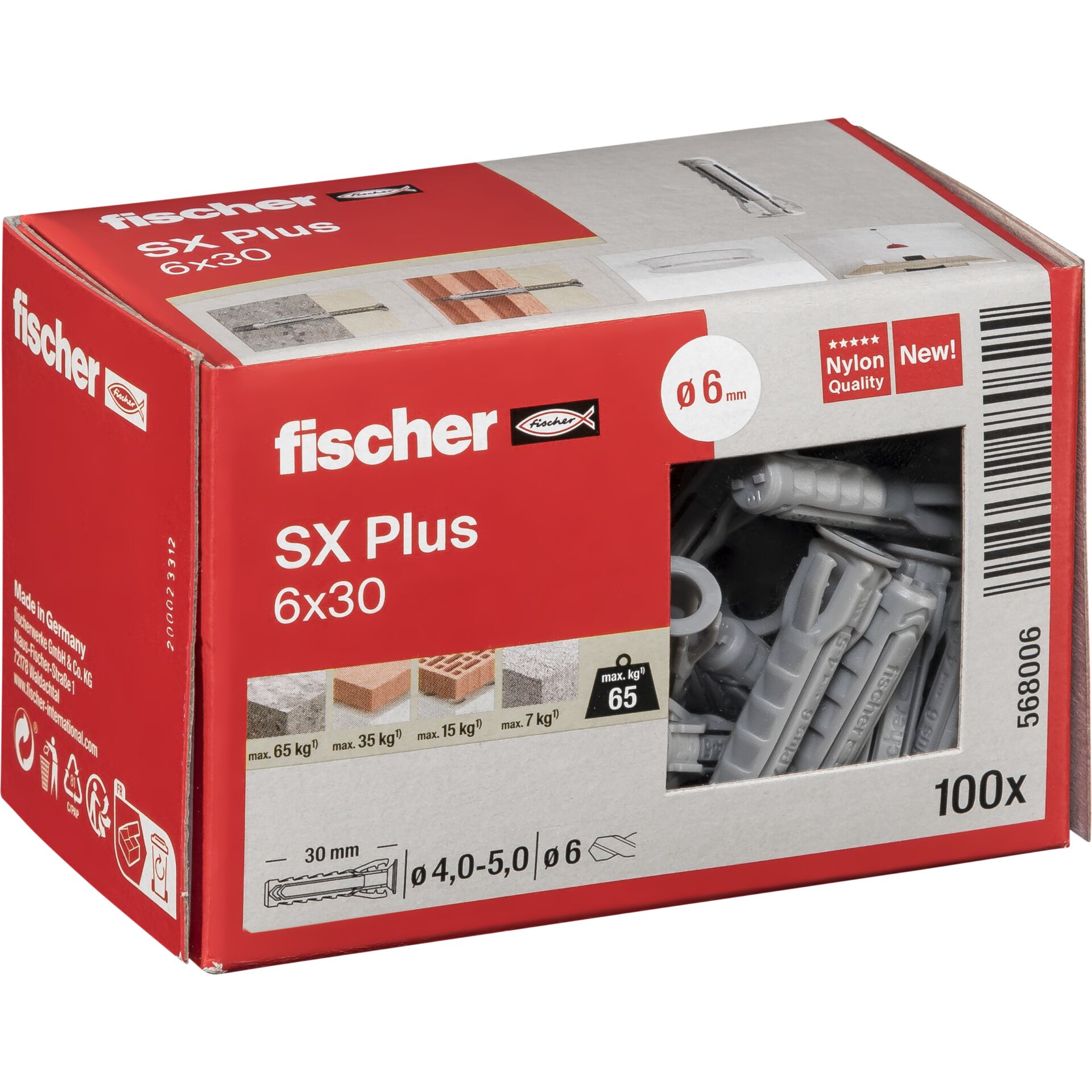 Fischer Dübel SX Plus 6x30 100 St.