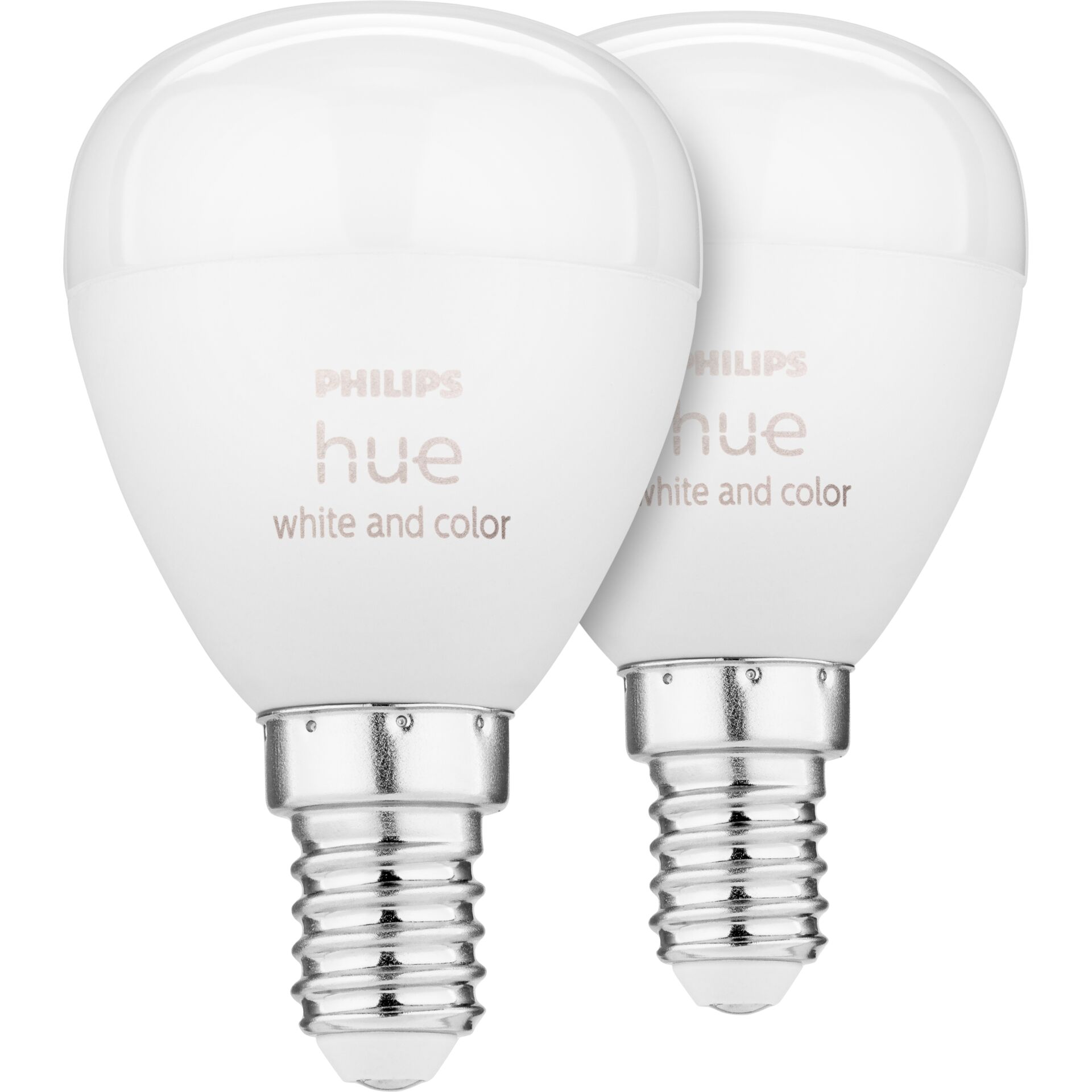 Philips Hue White and Color ambiance E14 - Smarte Lampe Tropfenform Doppelpack - 470