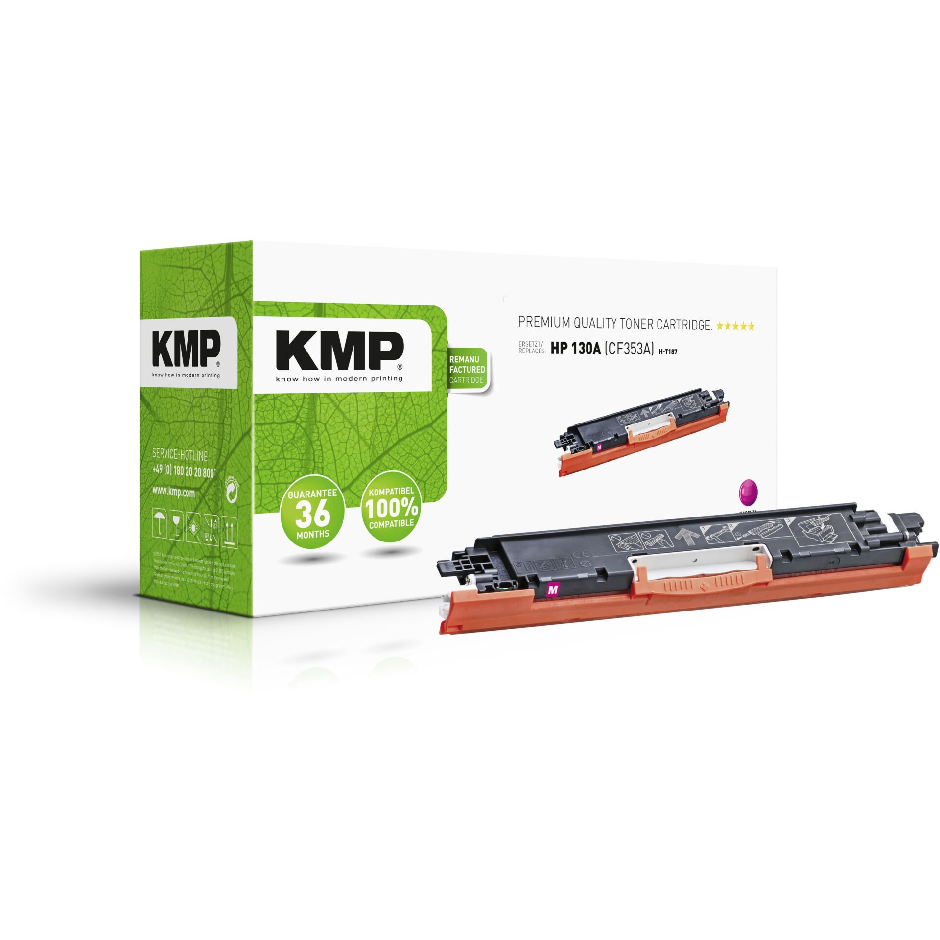 KMP H-T187 Toner magenta kompatibel mit HP CF 353 A