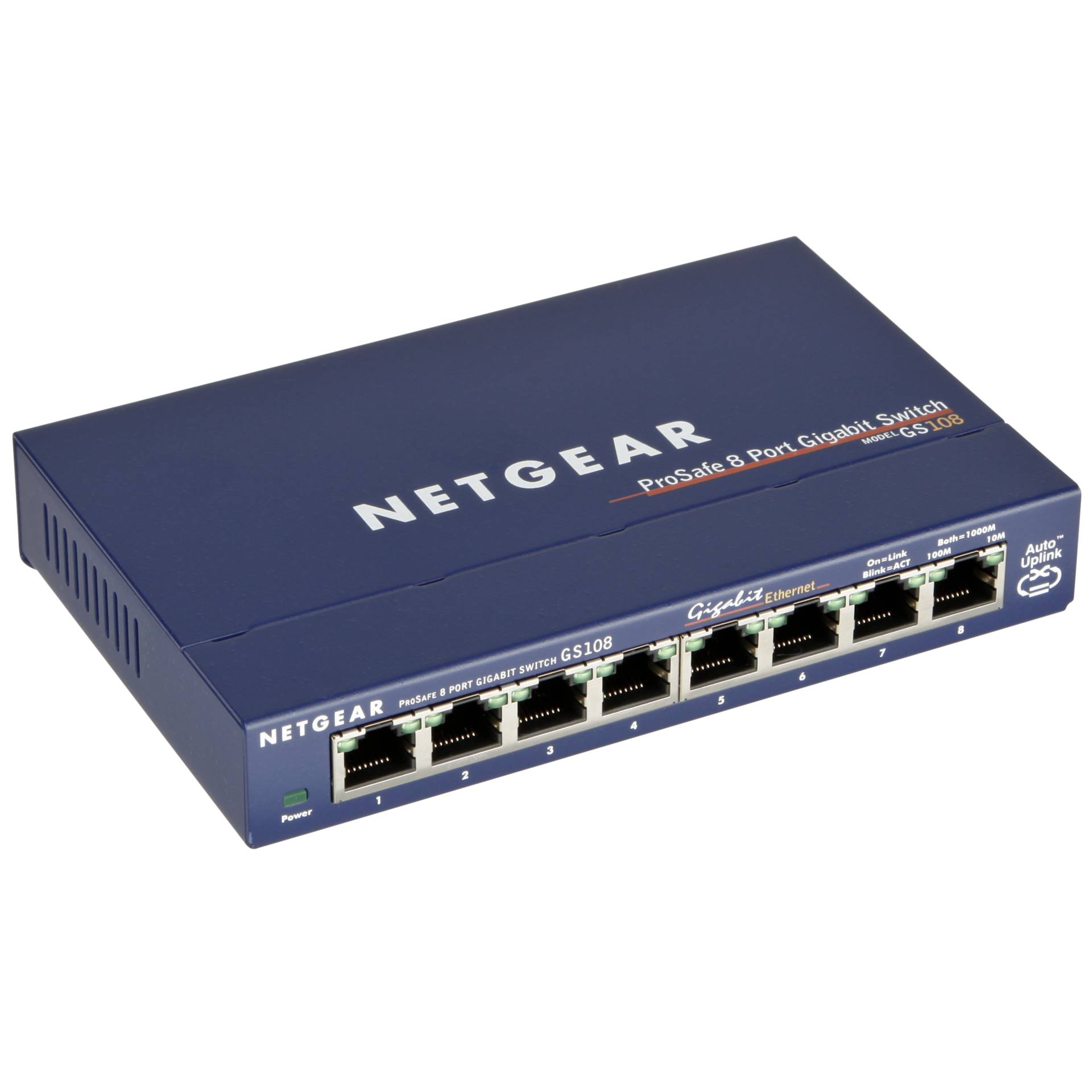 Netgear ProSafe GS108, 8 Port Gigabit Switch, Metallgehäuse 