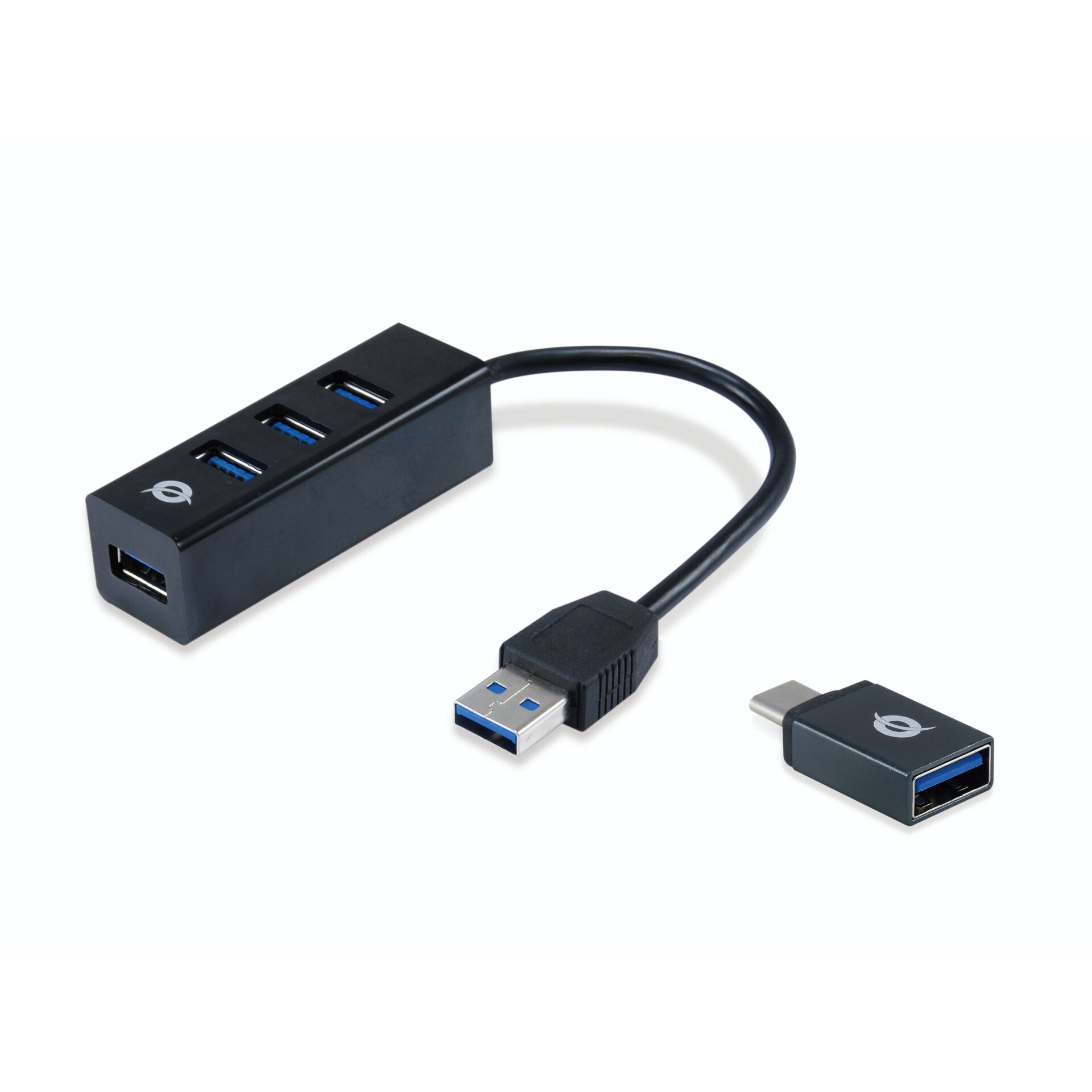 Conceptronic HUBBIES 4-Port-USB 3.0-Hub und OTG-Adapter für USB-C