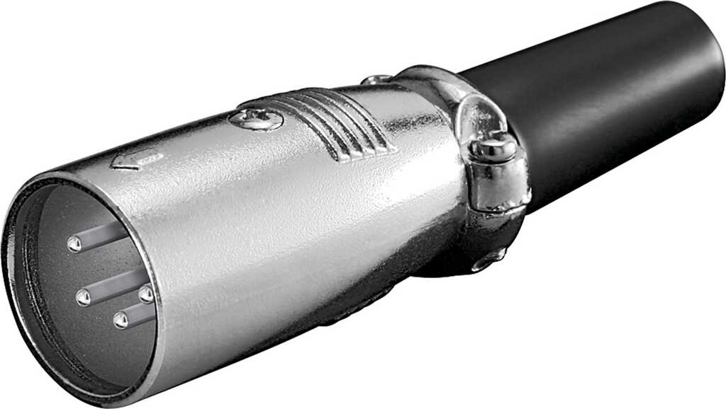 Goobay Mikrofonstecker, XLR-Stecker (4-Pin) mit geschraubter Zugentlastung