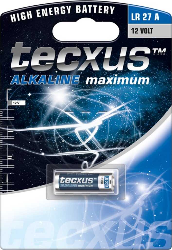 tecxus Alkalinebatterie A27, LR27, 12 V - 1 Stück 