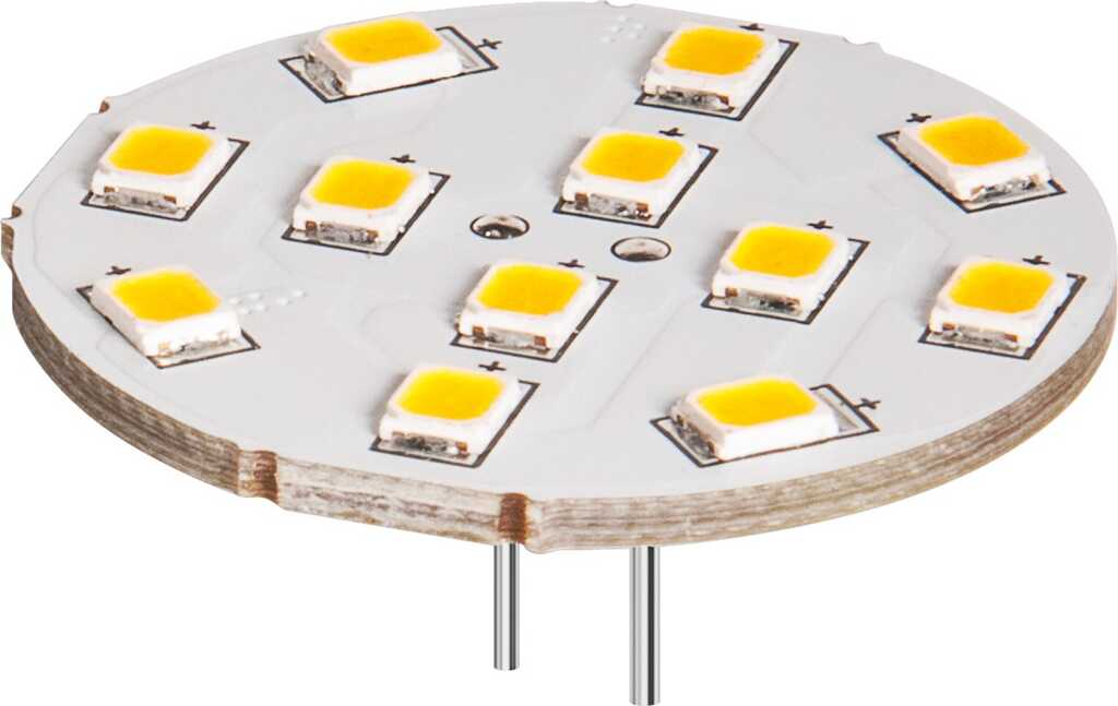 Goobay LED Tellerstrahler, 2 W Sockel G4, ersetzt , warmweiß, nicht dimmbar